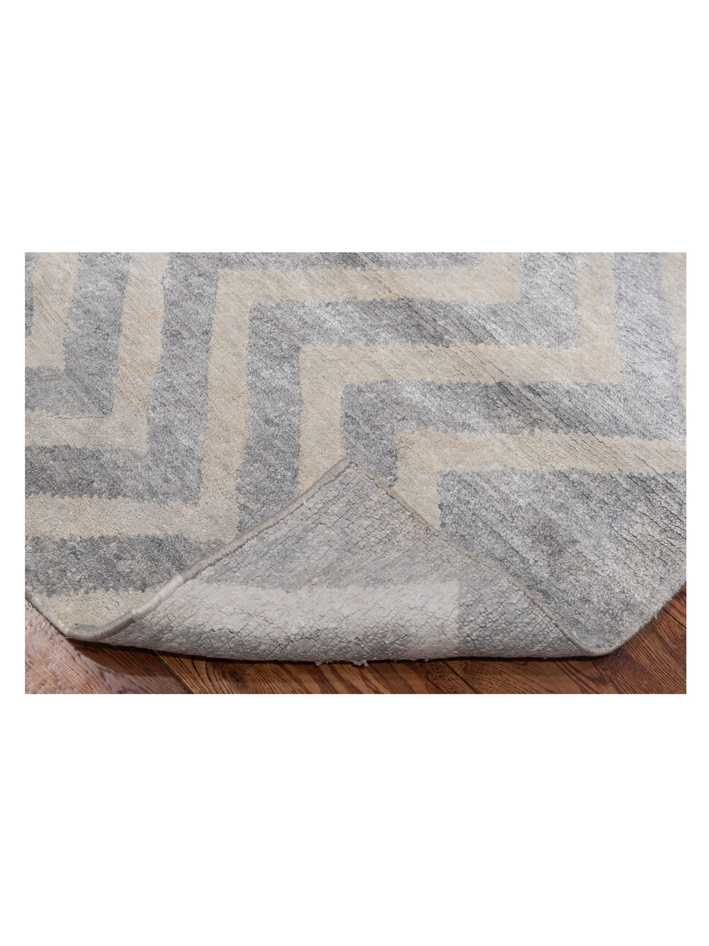 Tibetino 119772 Gray Ivory 6.3x8.11 Hand Knotted Rug