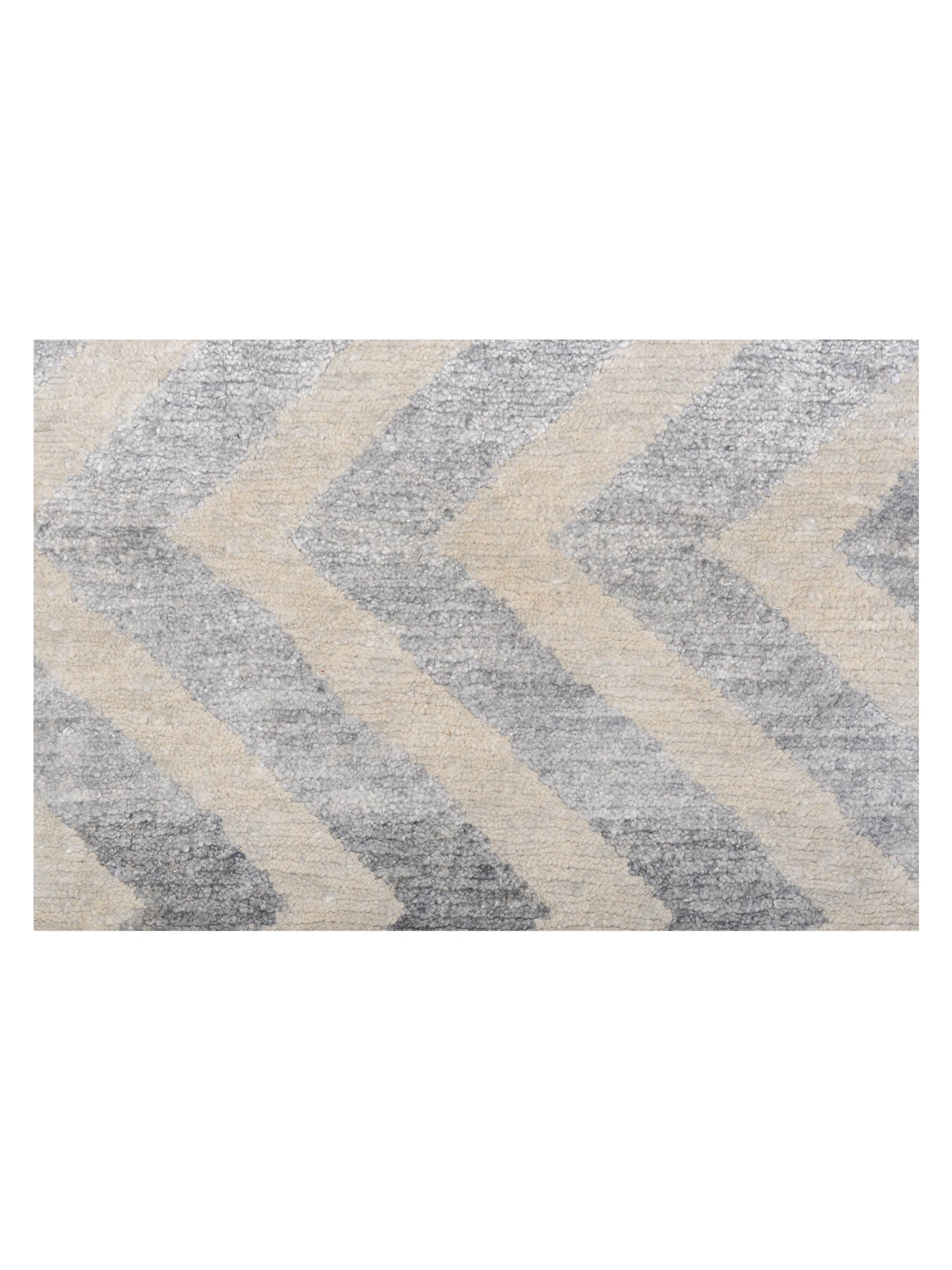 Tibetino 119772 Gray Ivory 6.3x8.11 Hand Knotted Rug
