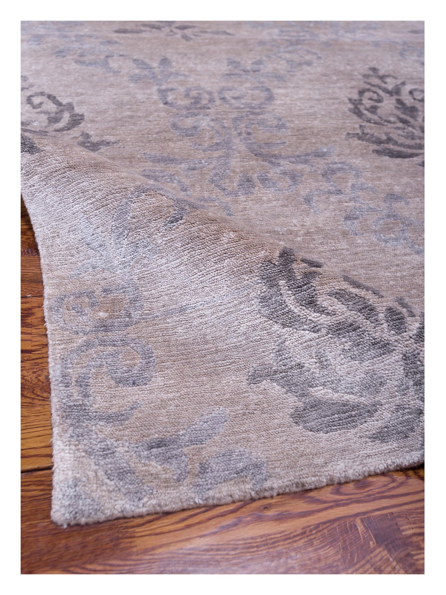 Tibetino 119780 Silver Gray 3.11x5.11 Hand Knotted Rug