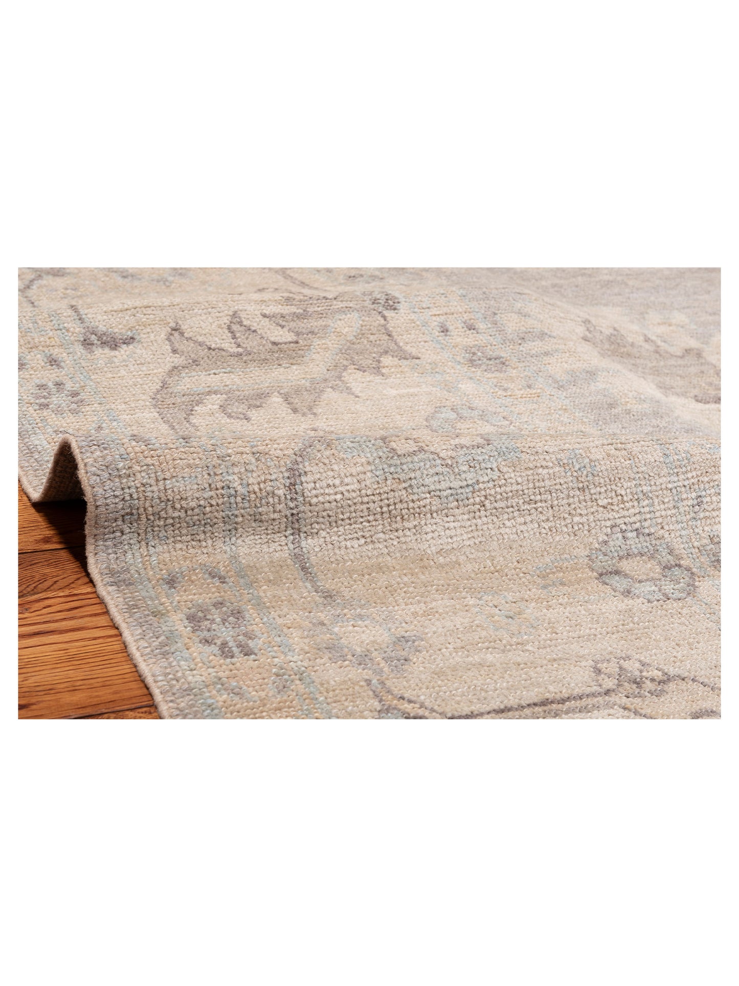 Angora Oushak 119831 Gray Ivory 9.10x13.9 Hand Knotted Rug