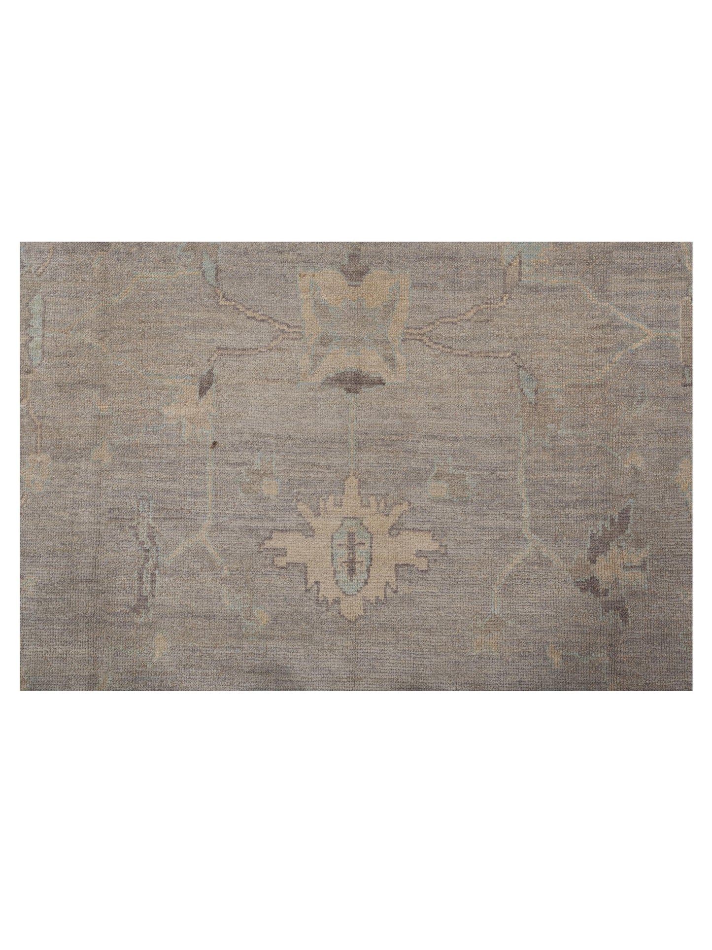 Angora Oushak 119831 Gray Ivory 9.10x13.9 Hand Knotted Rug
