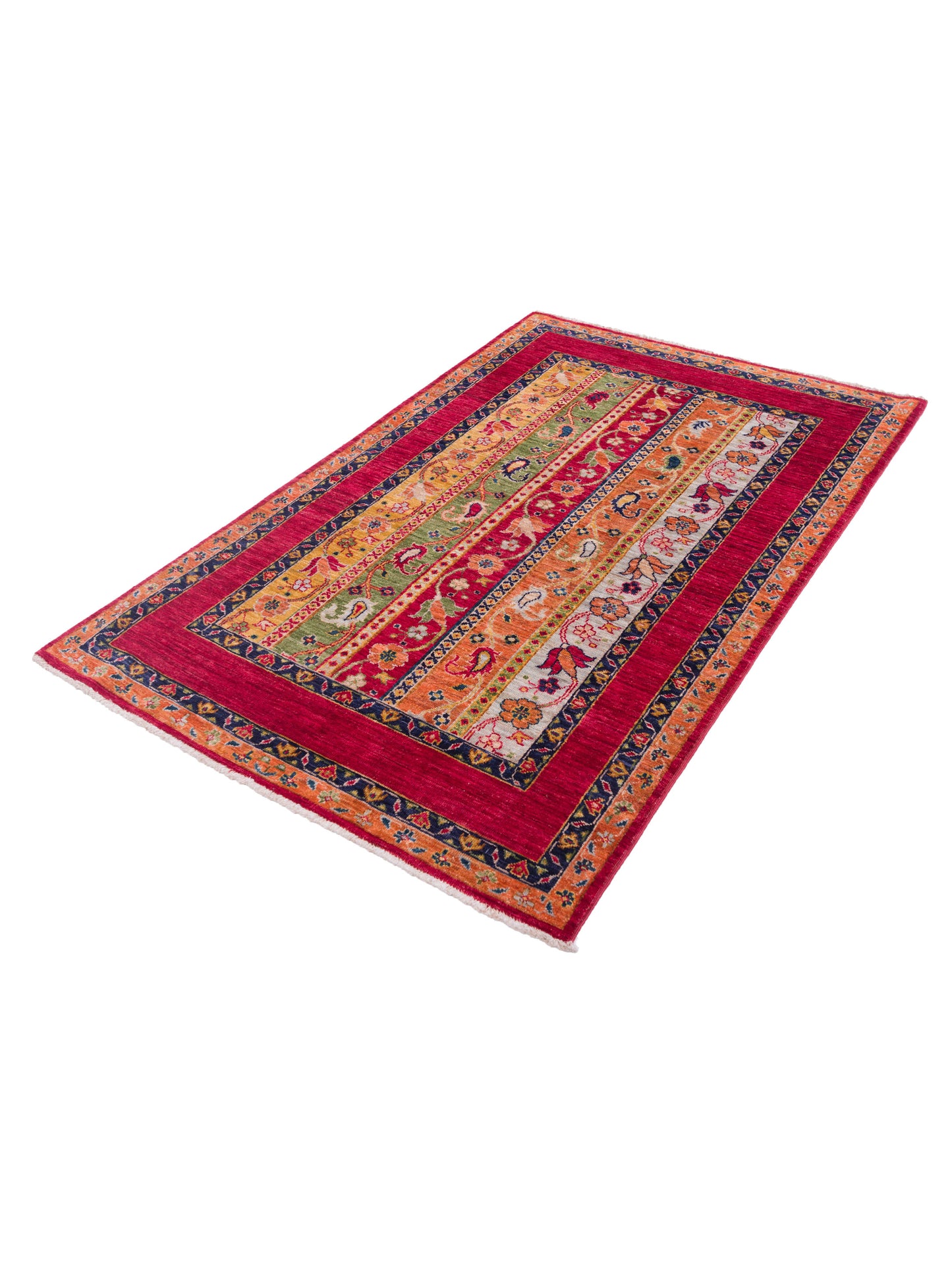 Shawl 119974 Multi 4x6.2 Hand Knotted Rug