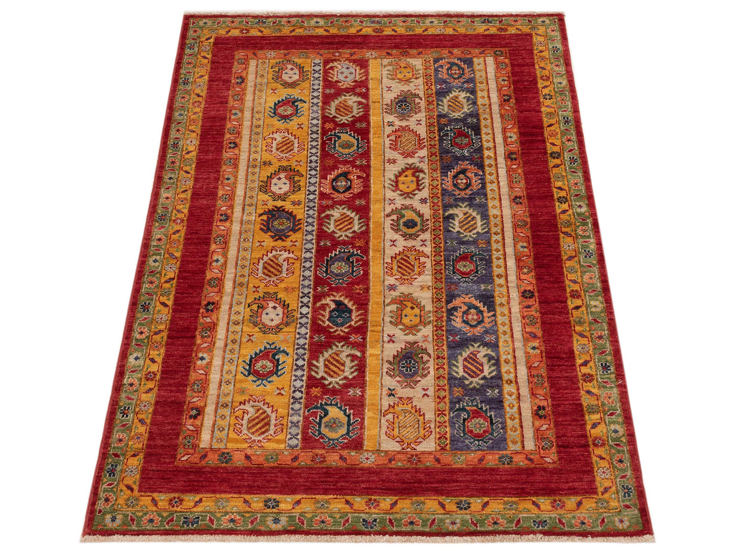 Shawl 119977 Multi 3.10x5.10 Hand Knotted Rug