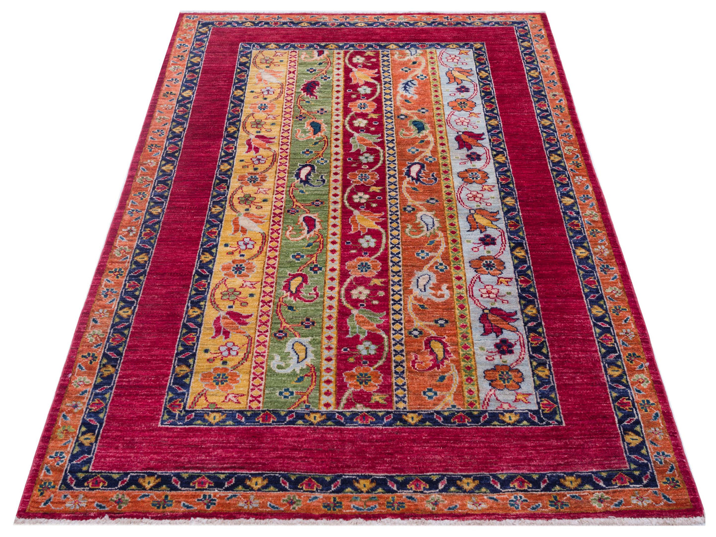 Shawl 119978 Multi 4.5x10 Hand Knotted Rug