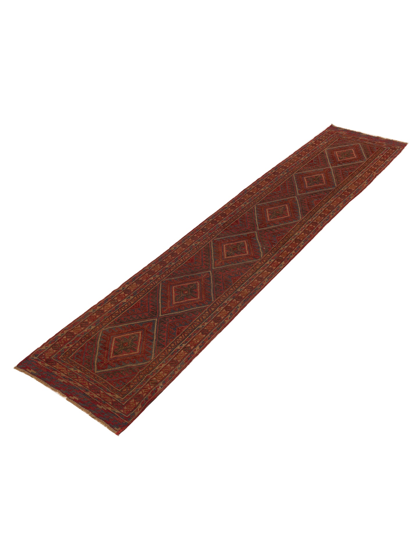 Afghan Soumak 120022 Multi 2.8x12.9 Hand Woven Rug
