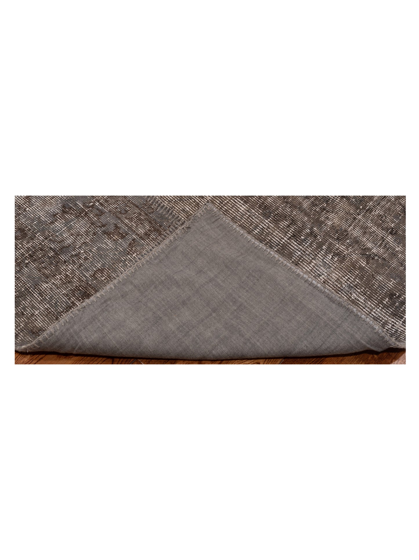 Turkish Vestige Patchwork 120126 Gray 6x30 Hand Knotted Rug
