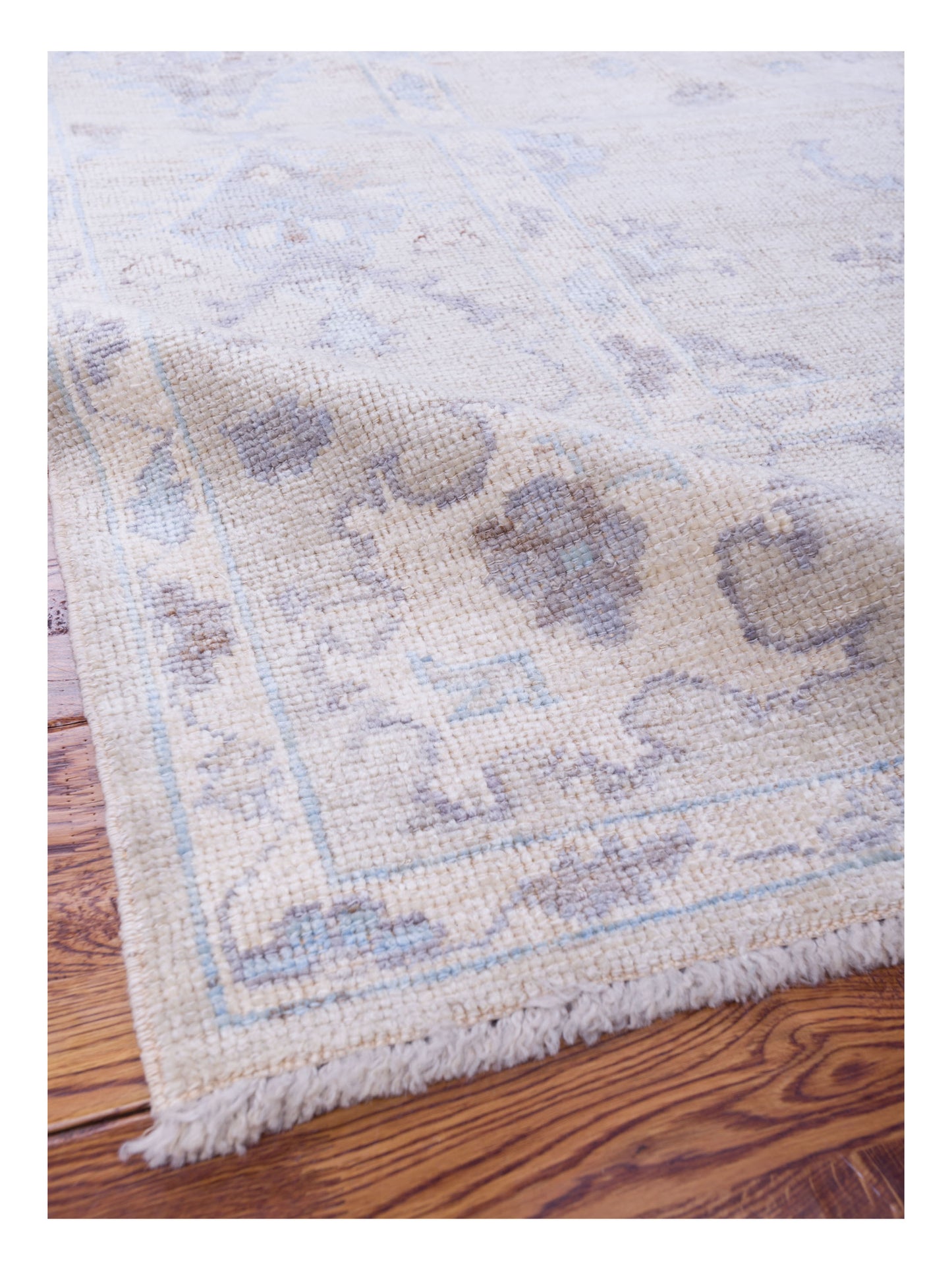 Angora Oushak 120131 Silver Silver 8x10 Hand Knotted Rug