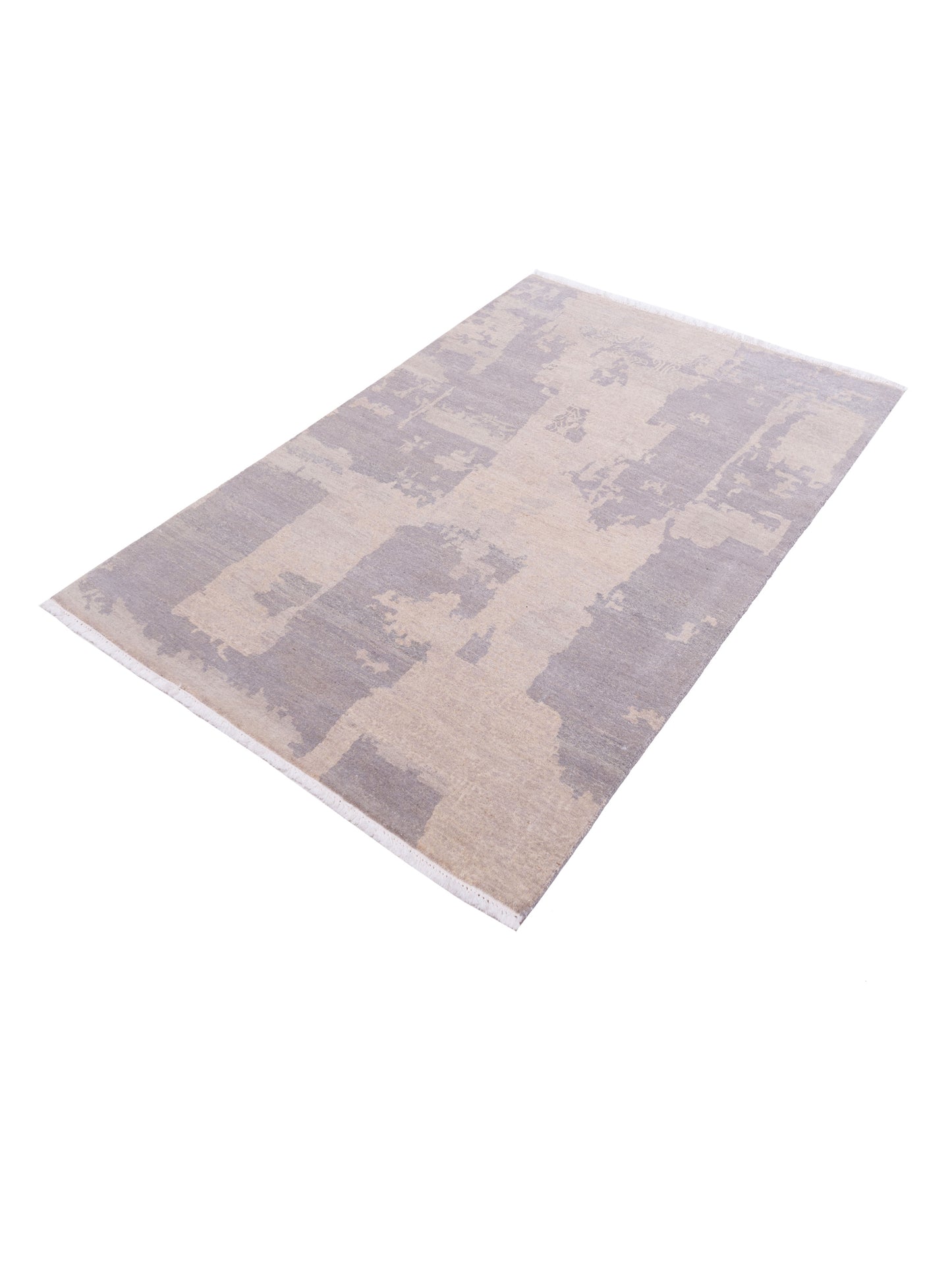 Tibetino 120217 Gray Silver 4x6 Hand Knotted Rug