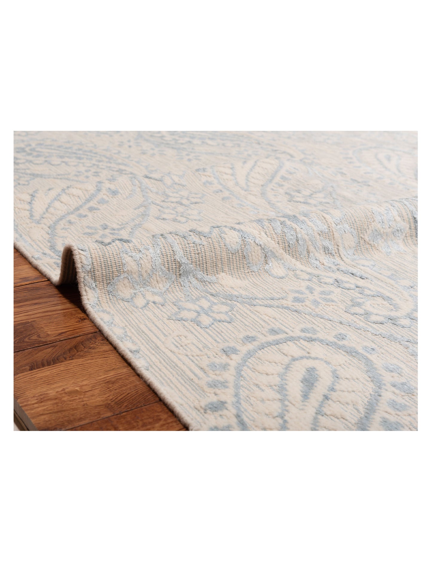 Himalayan 120330 Ivory Blue 6x9 Hand Knotted Rug