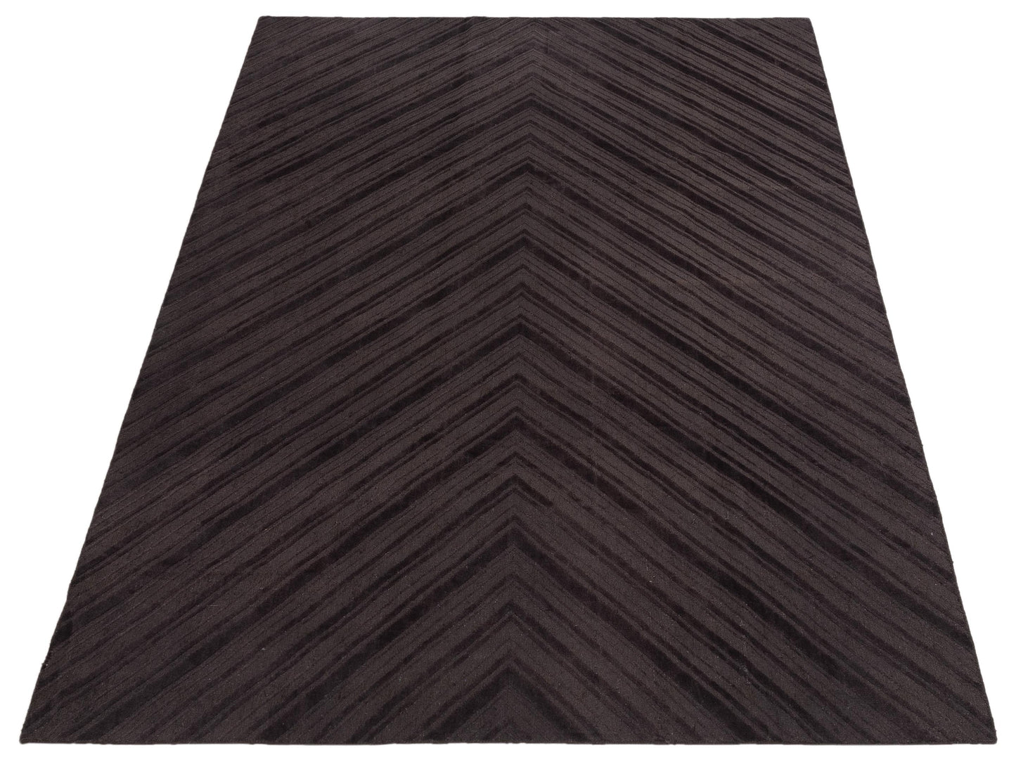 Himalayan 120336 Dark Brown 9x12 Hand Knotted Rug