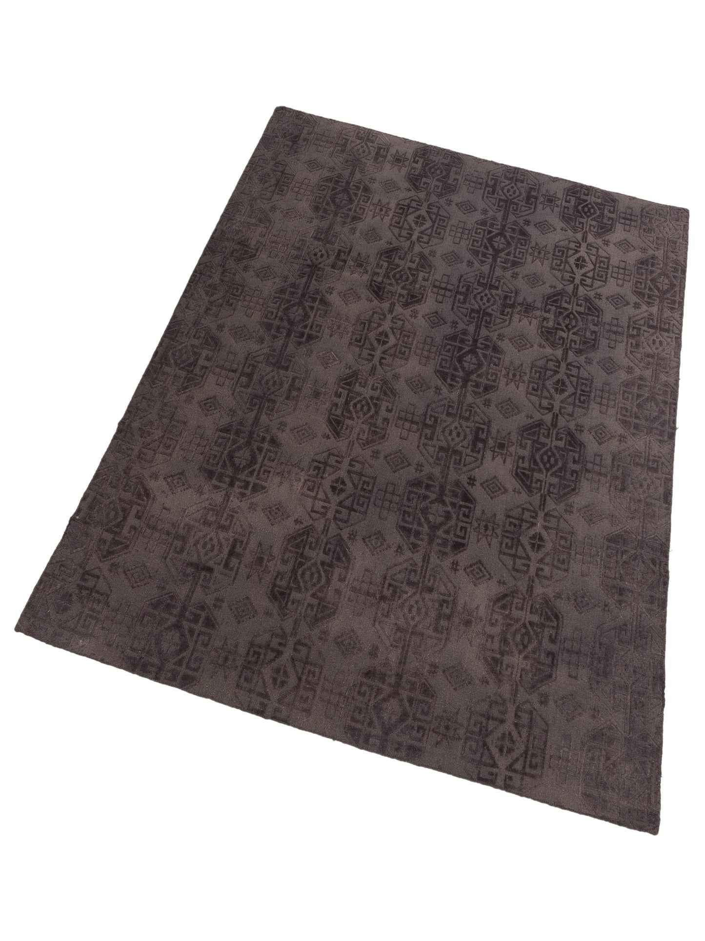 Himalayan 120372 Dark Brown 9x12 Hand Knotted Rug