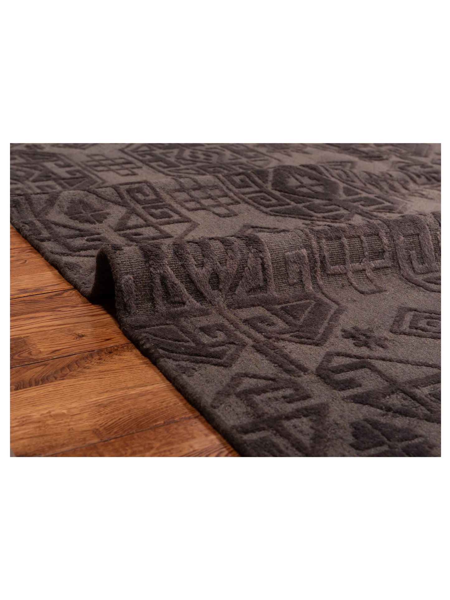 Himalayan 120372 Dark Brown 9x12 Hand Knotted Rug