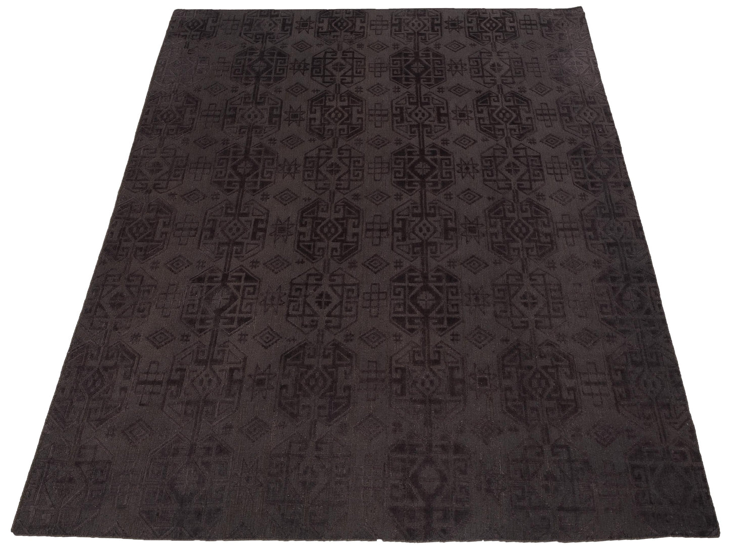 Himalayan 120374 Dark Brown 9x12 Hand Knotted Rug