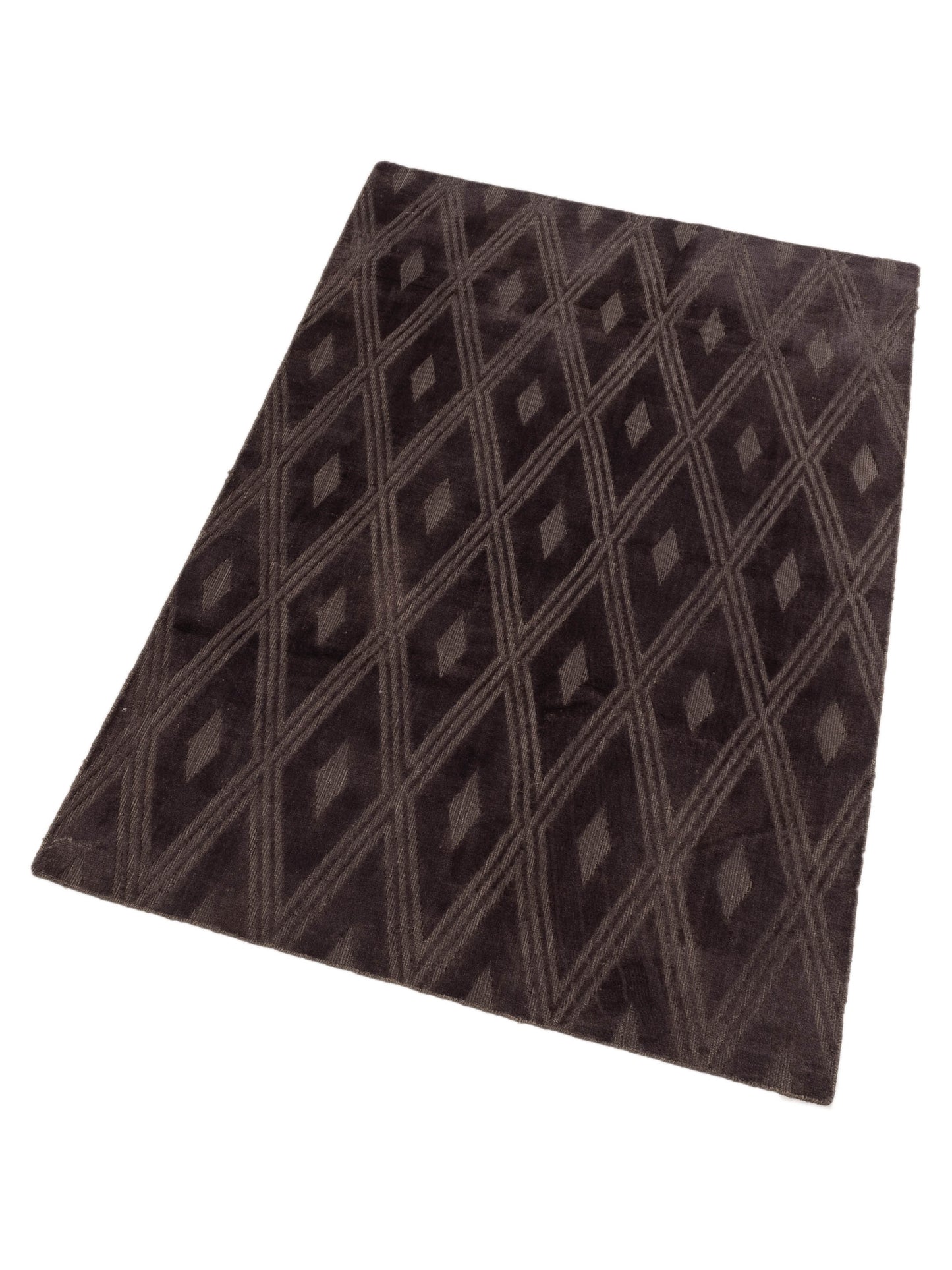 Himalayan 120379 Dark Brown 6x9 Hand Knotted Rug