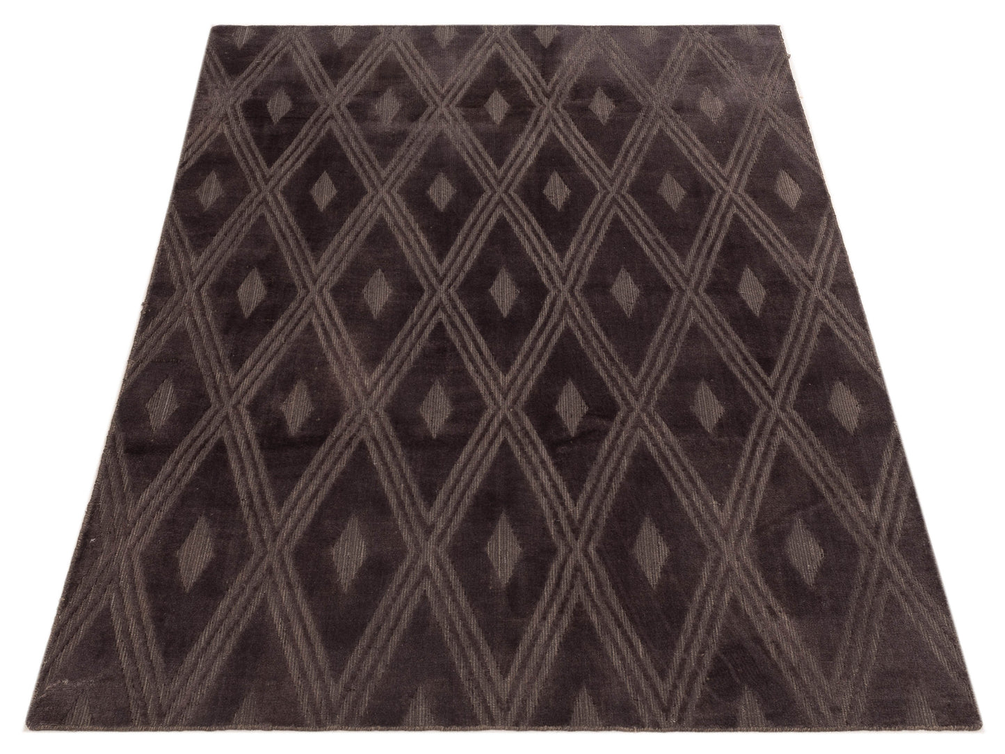 Himalayan 120379 Dark Brown 6x9 Hand Knotted Rug