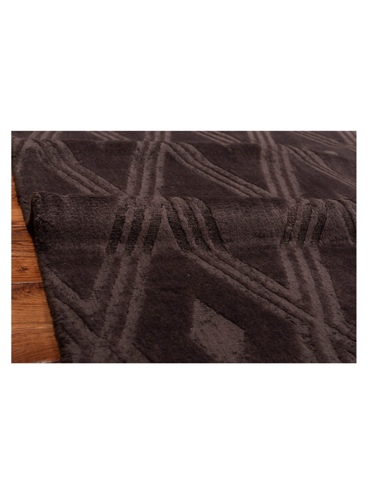 Himalayan 120385 Dark Brown 9x12 Hand Knotted Rug