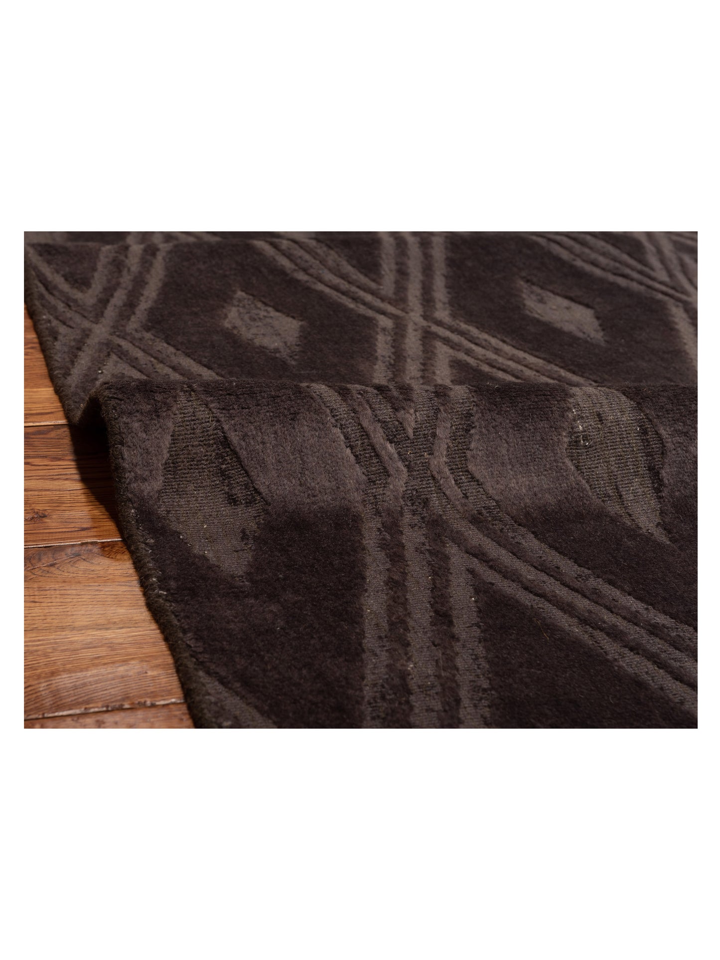 Himalayan 120387 Dark Brown 9x12 Hand Knotted Rug
