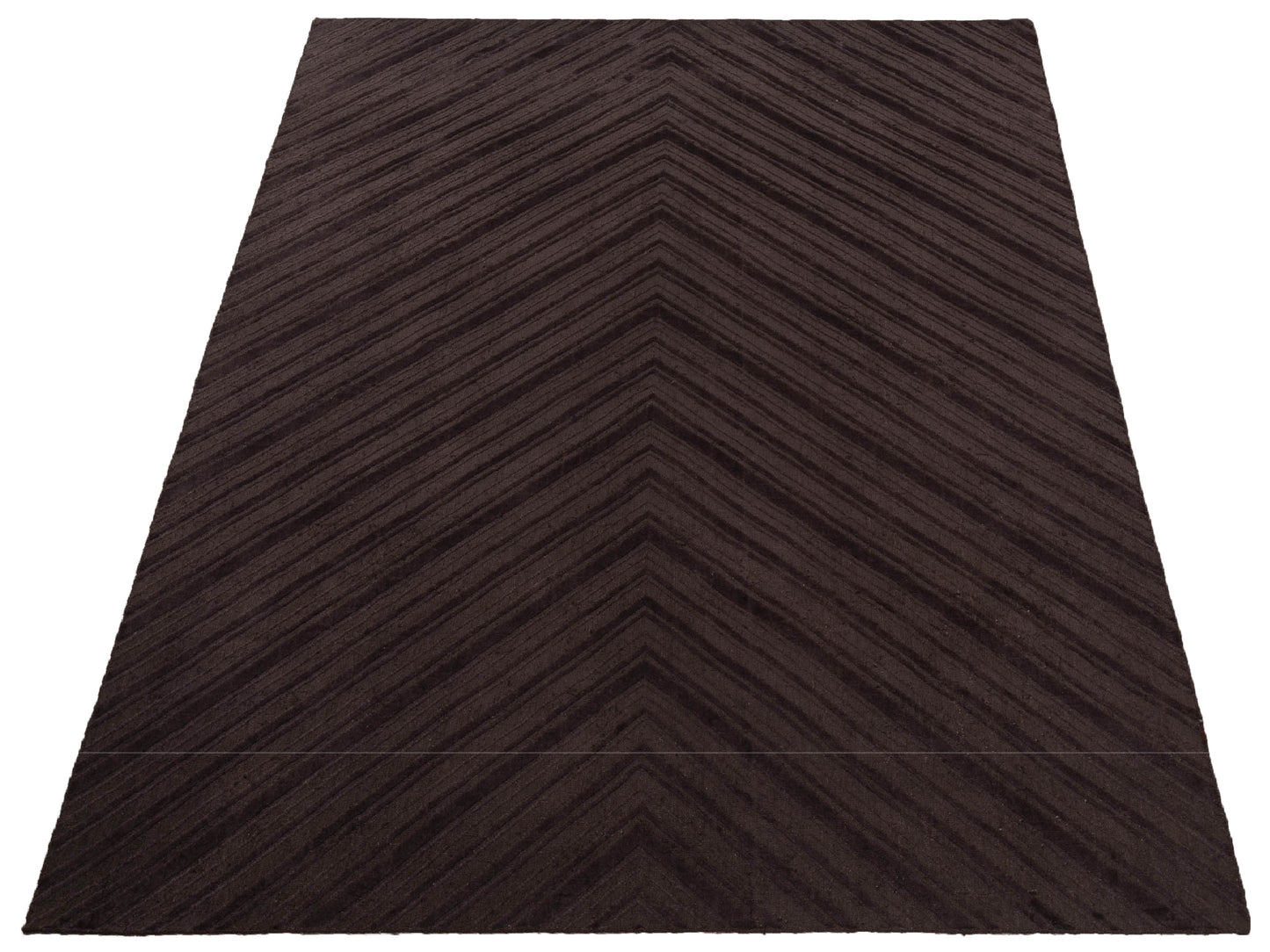 Himalayan 120397 Dark Brown Dark Brown 9x12 Hand Knotted Rug
