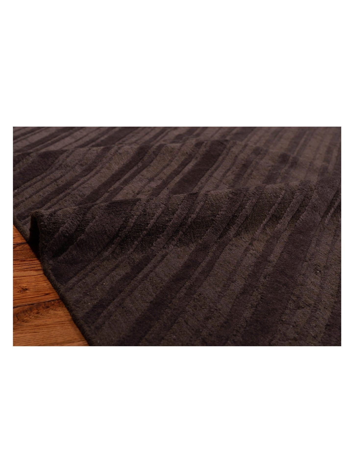 Himalayan 120397 Dark Brown Dark Brown 9x12 Hand Knotted Rug