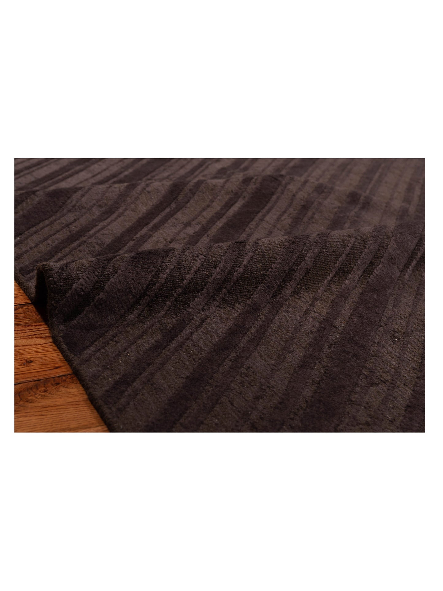 Himalayan 120397 Dark Brown Dark Brown 9x12 Hand Knotted Rug