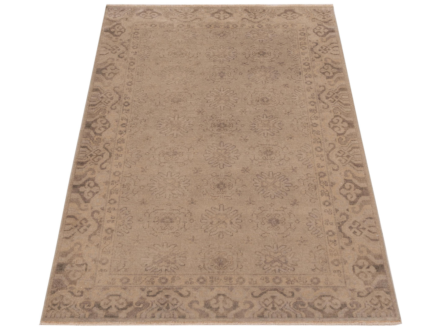 Evren 120417 Gray 4x6 Hand Knotted Rug