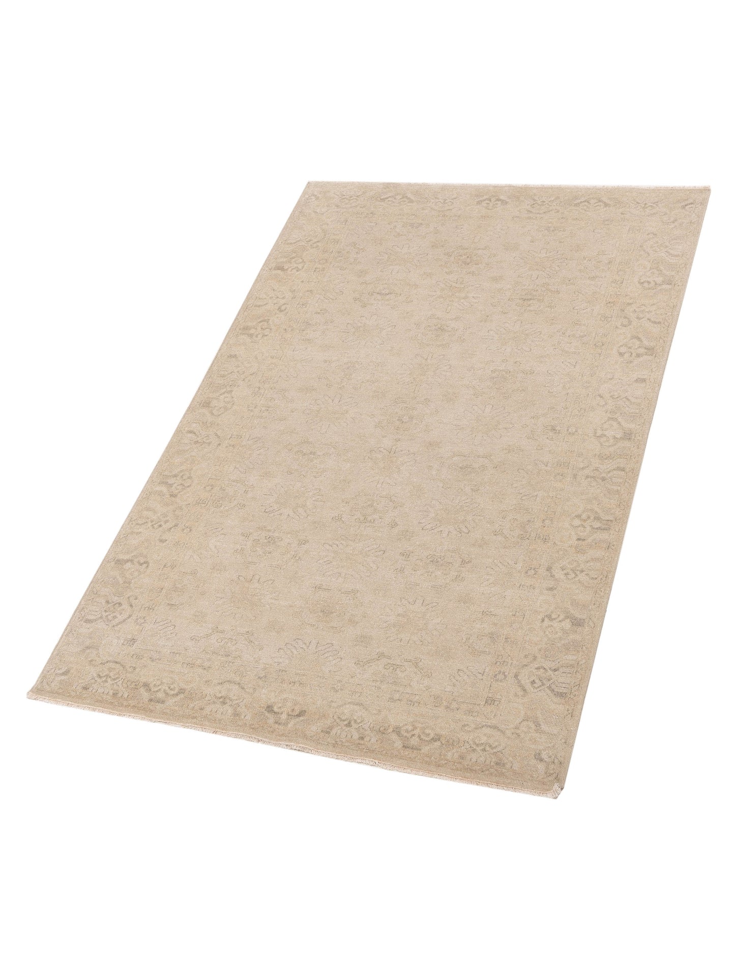 Evren 120419 Silver 5x8 Hand Knotted Rug