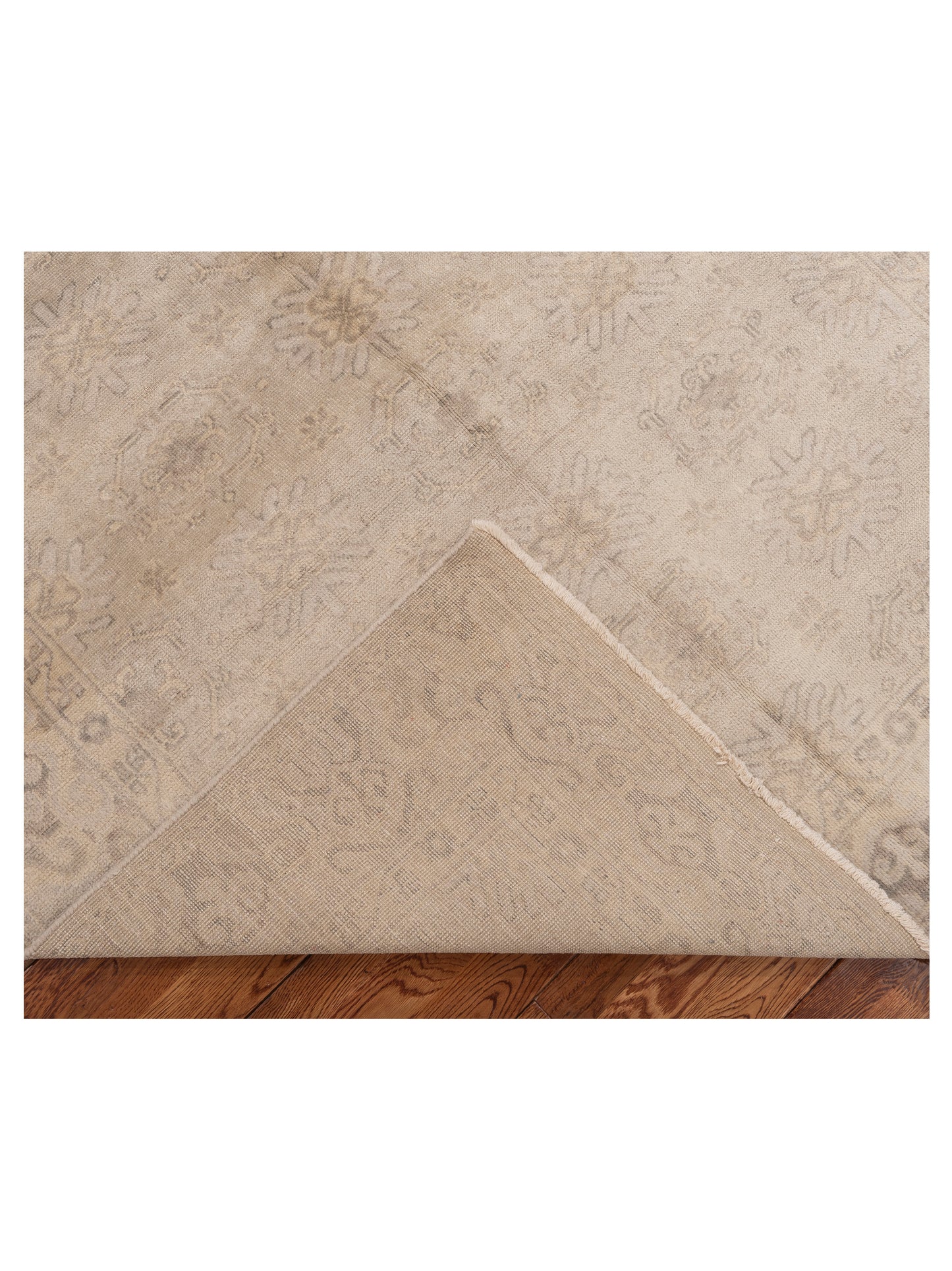 Evren 120421 Silver Silver 5x8 Hand Knotted Rug