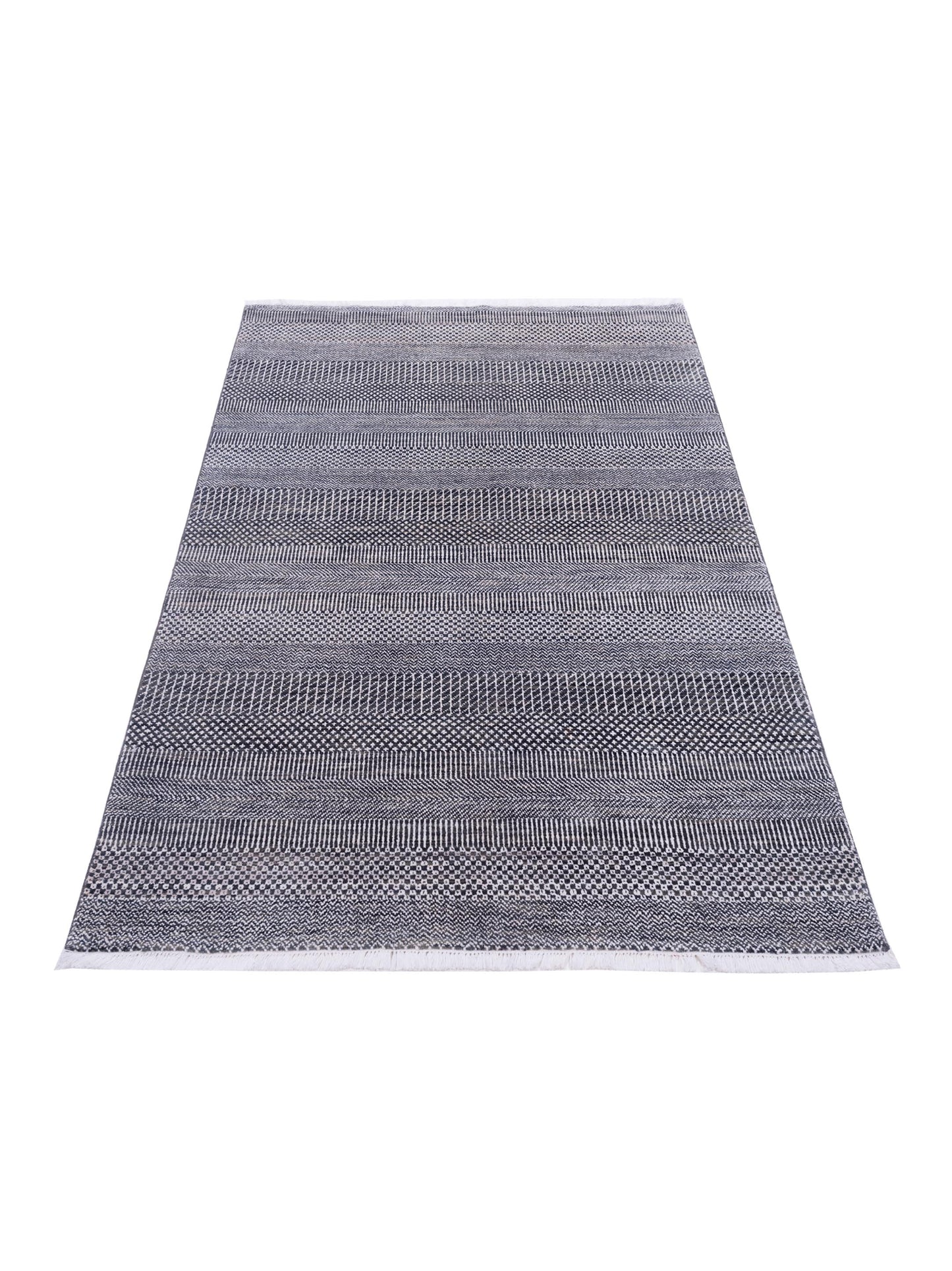 Tibetino 120455 Dark Gray 4x6 Hand Knotted Rug