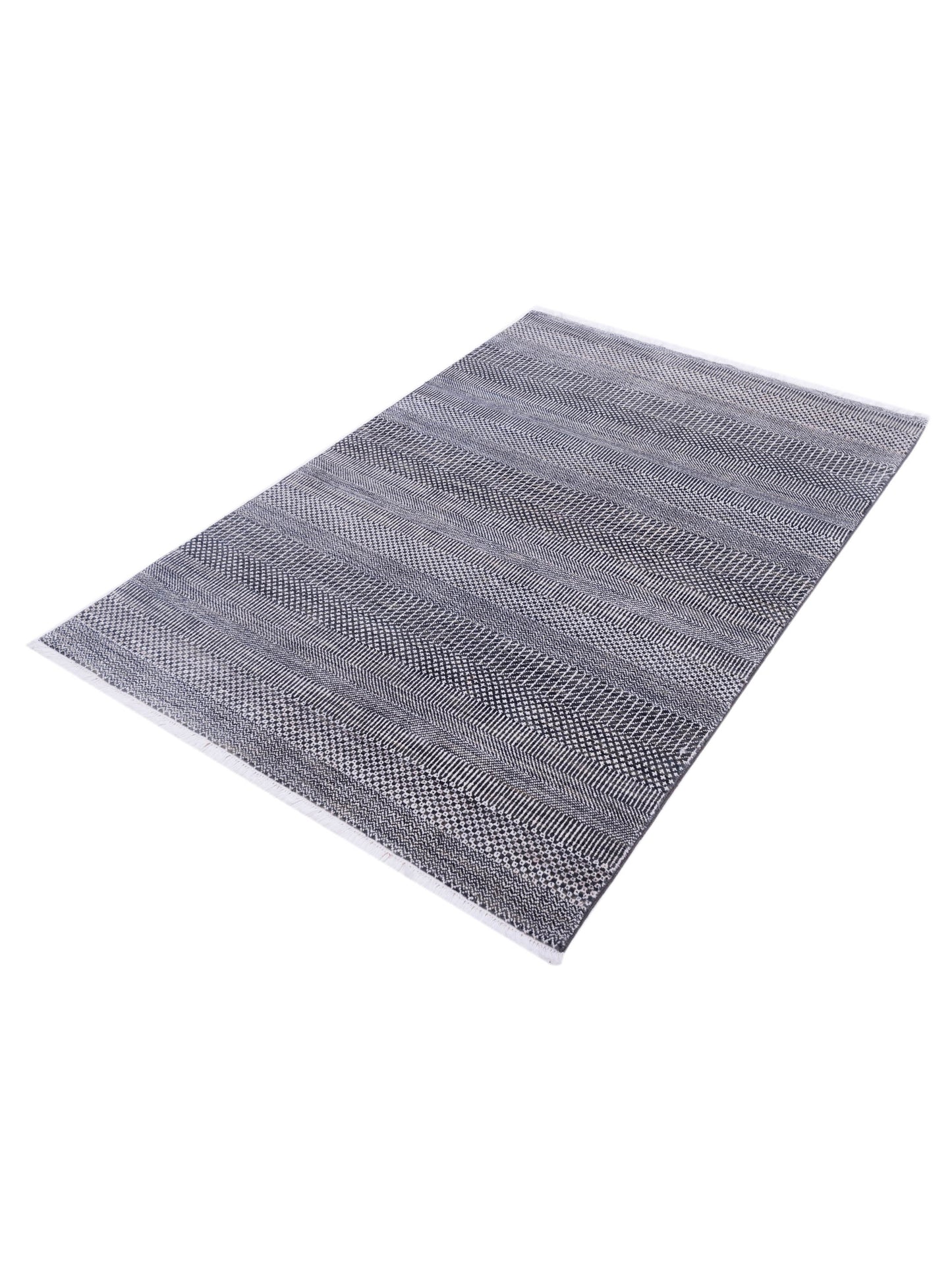Tibetino 120455 Dark Gray 4x6 Hand Knotted Rug