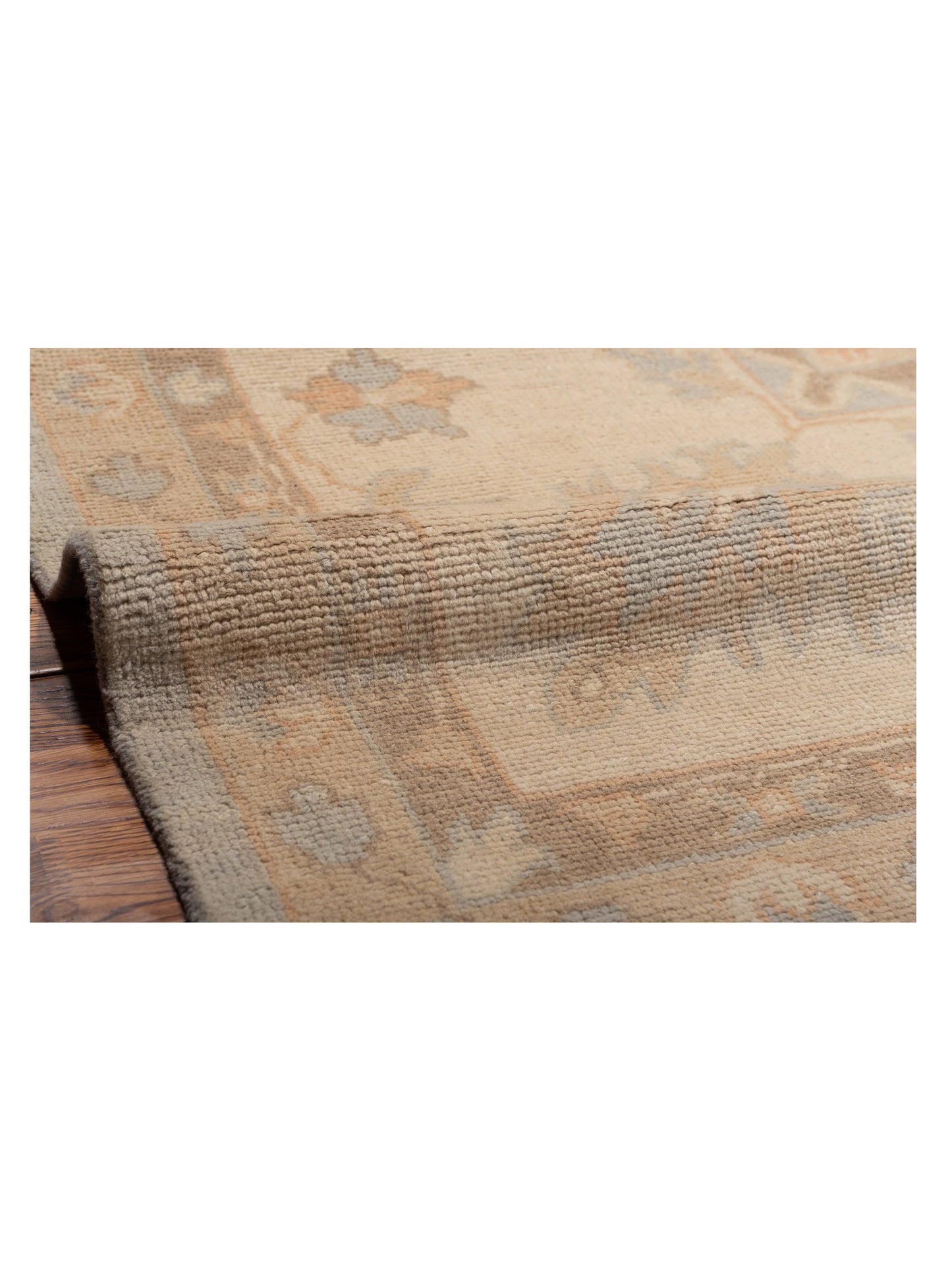 Oushak Shah 120477 Light Blue Ivory 12.5x15.4 Hand Knotted Rug