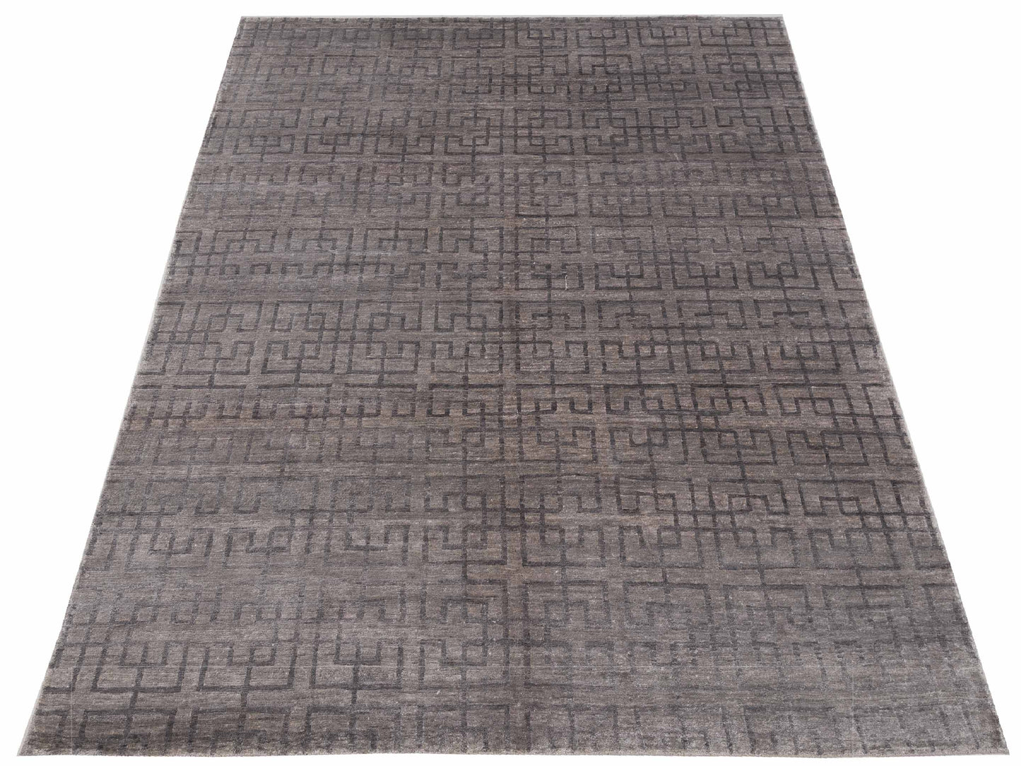 Tibetino 120506 Gray 8x9.11 Hand Knotted Rug