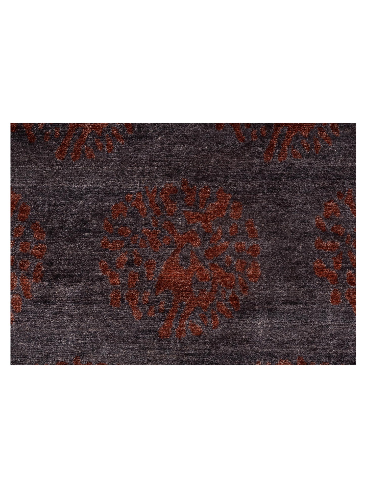 Tibetino 120519 Charcoal Red 4x6.1 Hand Knotted Rug