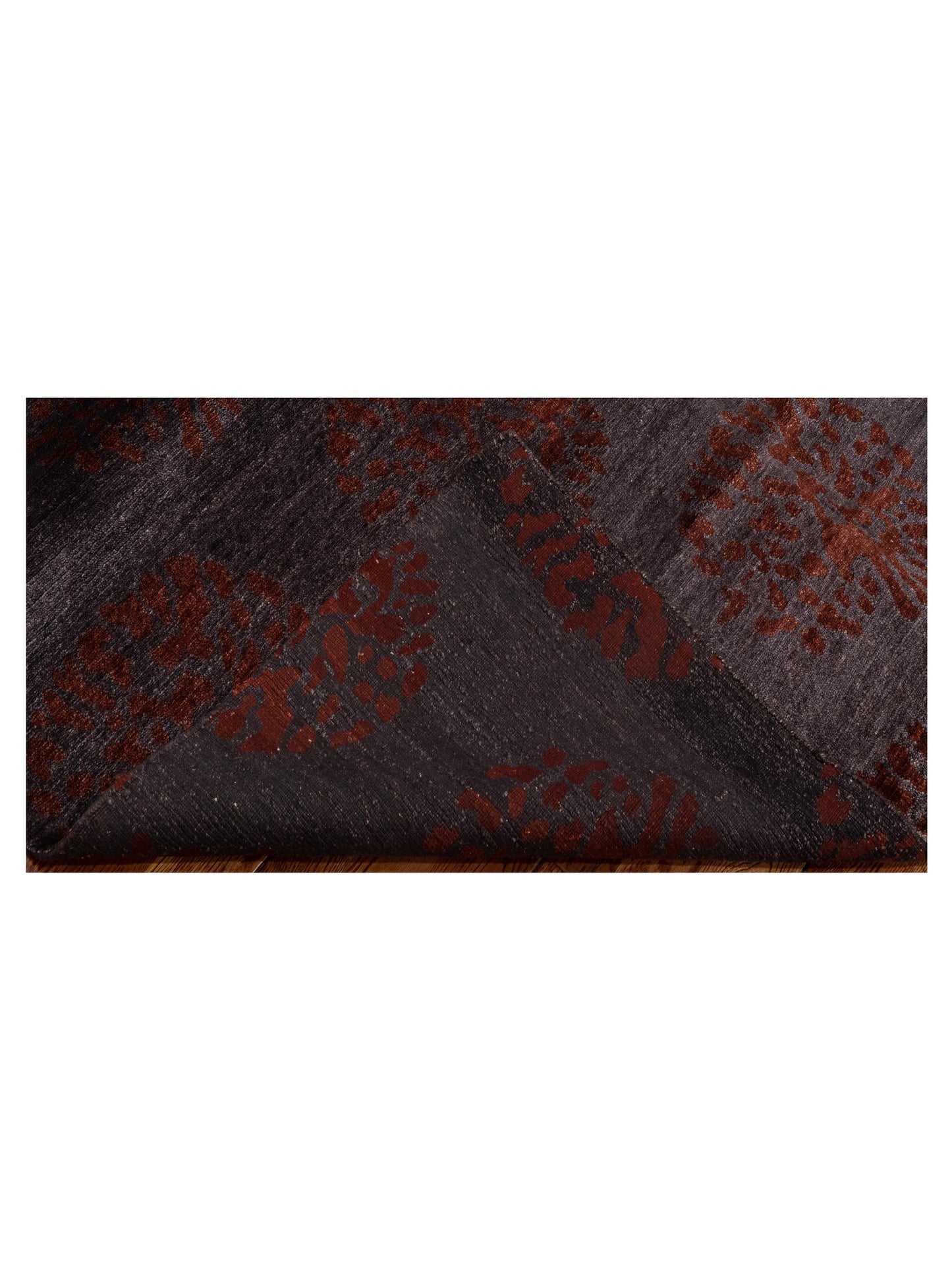 Tibetino 120519 Charcoal Red 4x6.1 Hand Knotted Rug