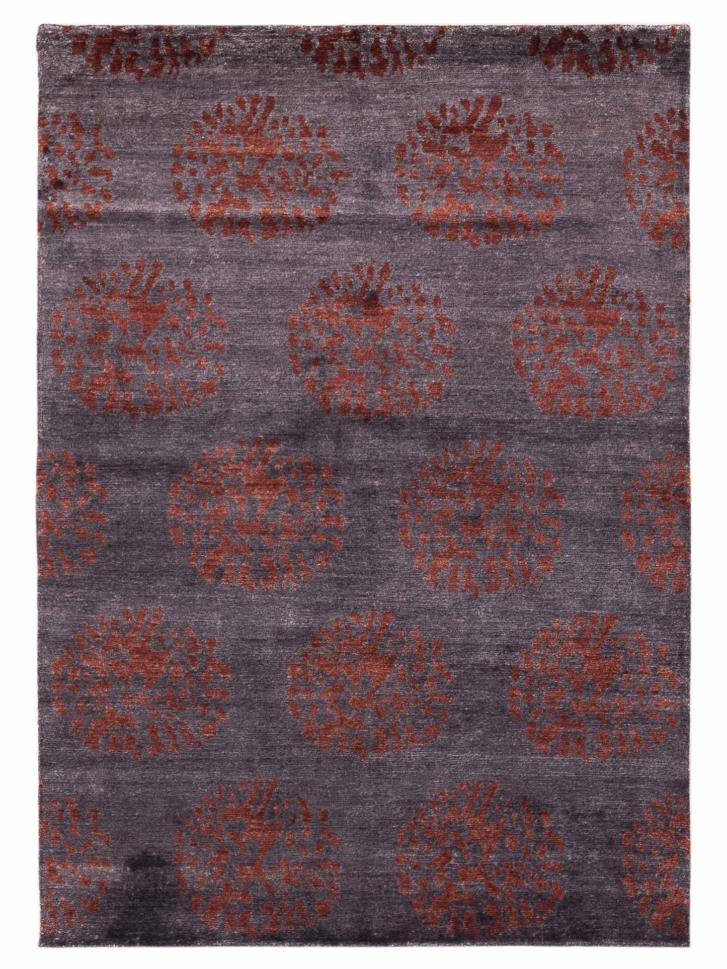 Siena Tibetino Charcoal Red Contemporary