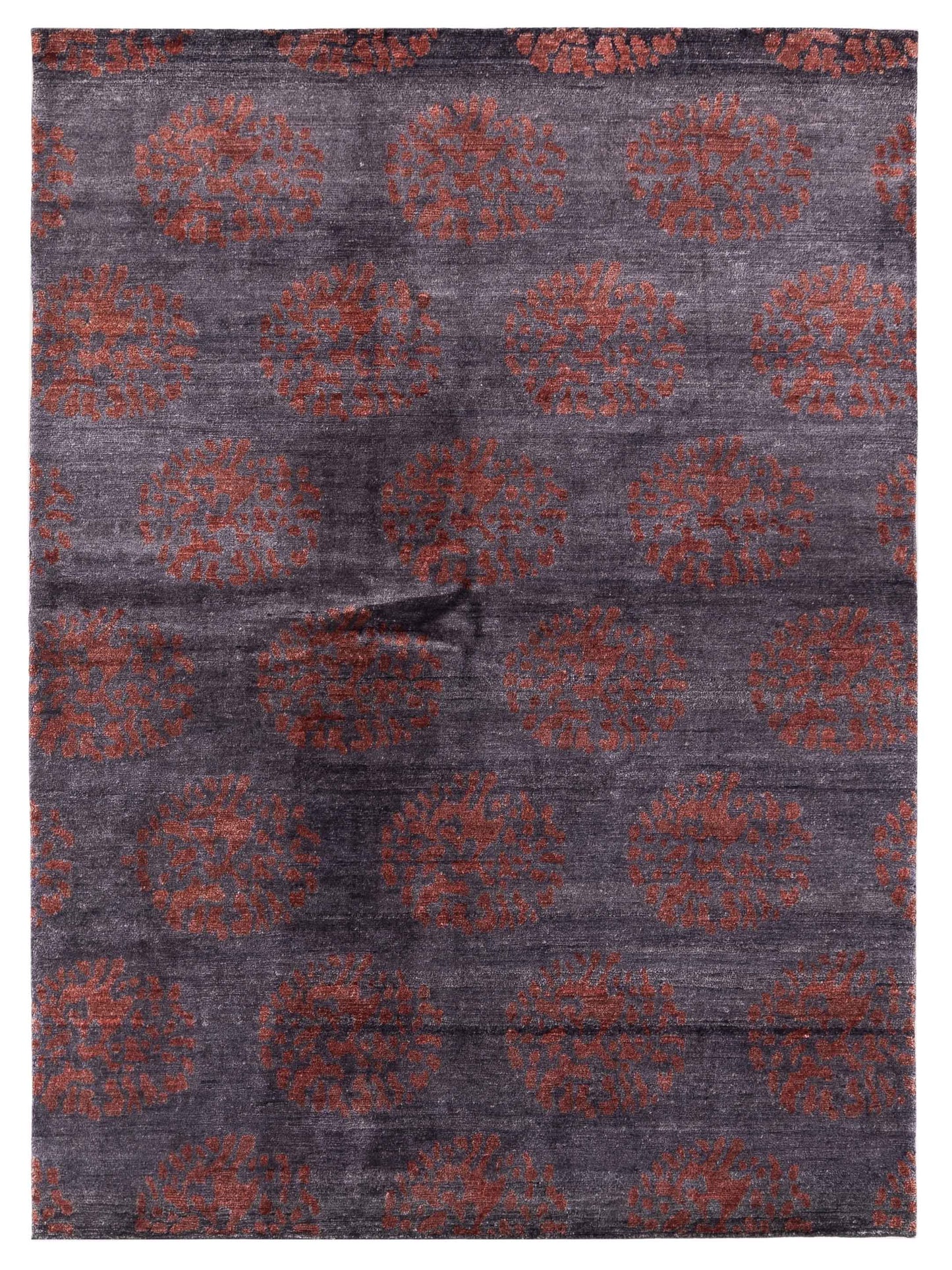 Siena Tibetino Charcoal Red Contemporary