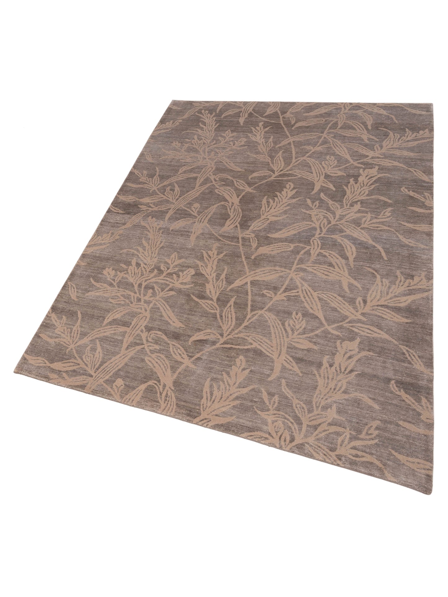 Tibetino 120546 Silver Silver 6.1x9.1 Hand Knotted Rug