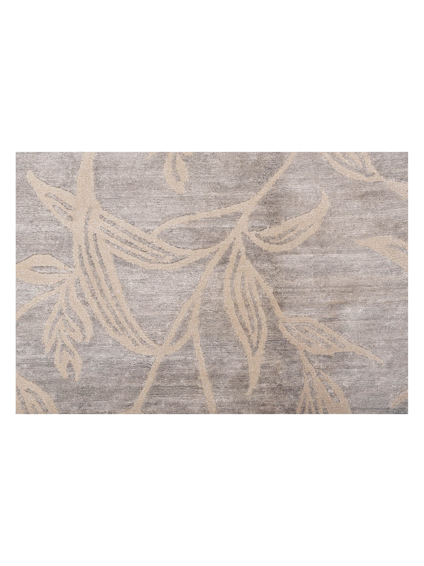 Tibetino 120546 Silver Silver 6.1x9.1 Hand Knotted Rug