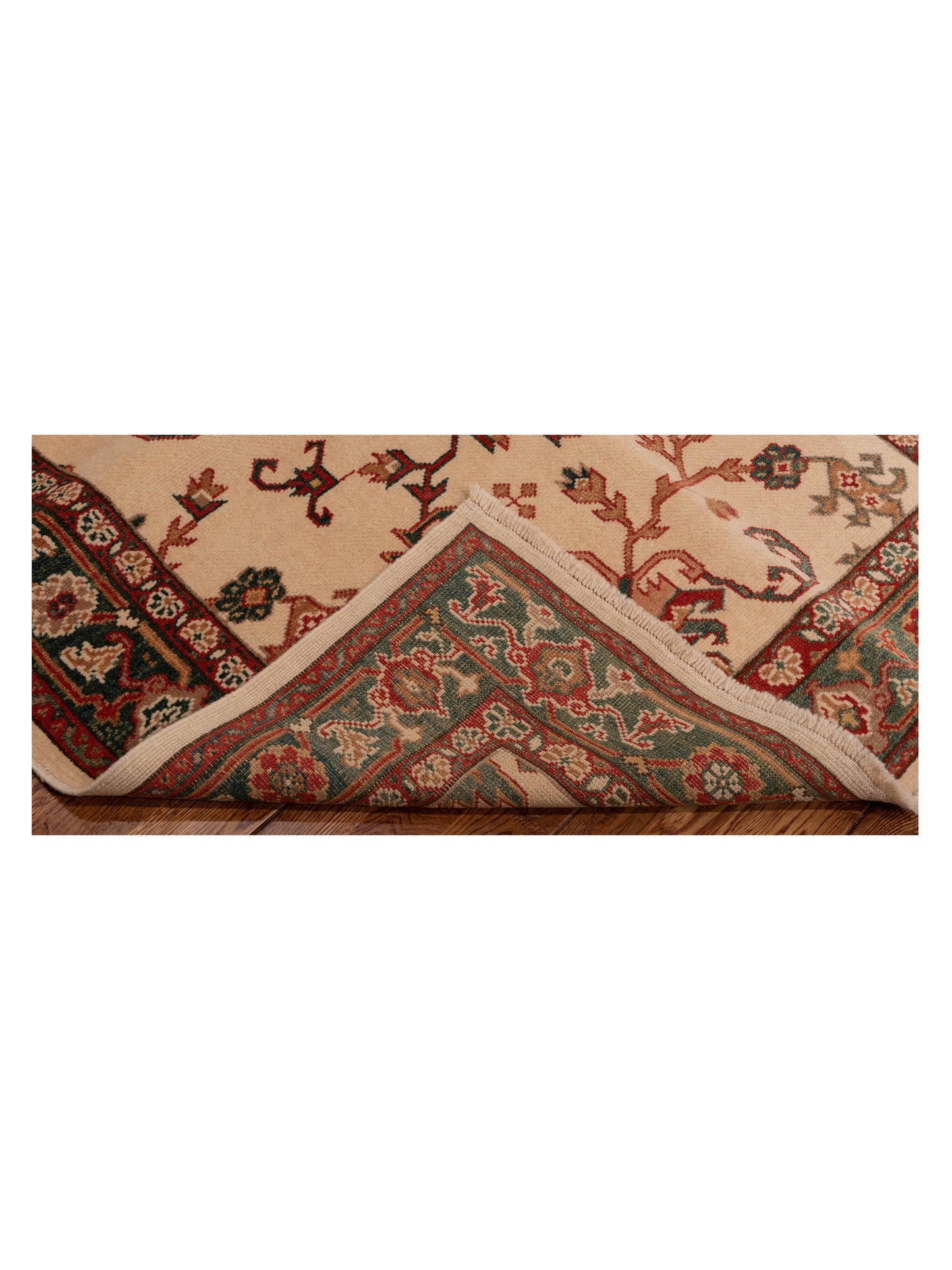 Antique Loom 120620 Ivory Green 4.1x6 Hand Knotted Rug