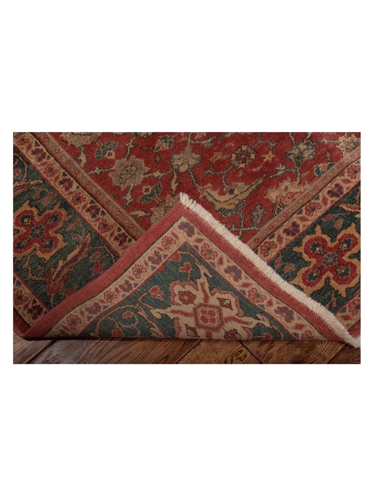 Antique Loom 120629 Rust Green 8x9.8 Hand Knotted Rug