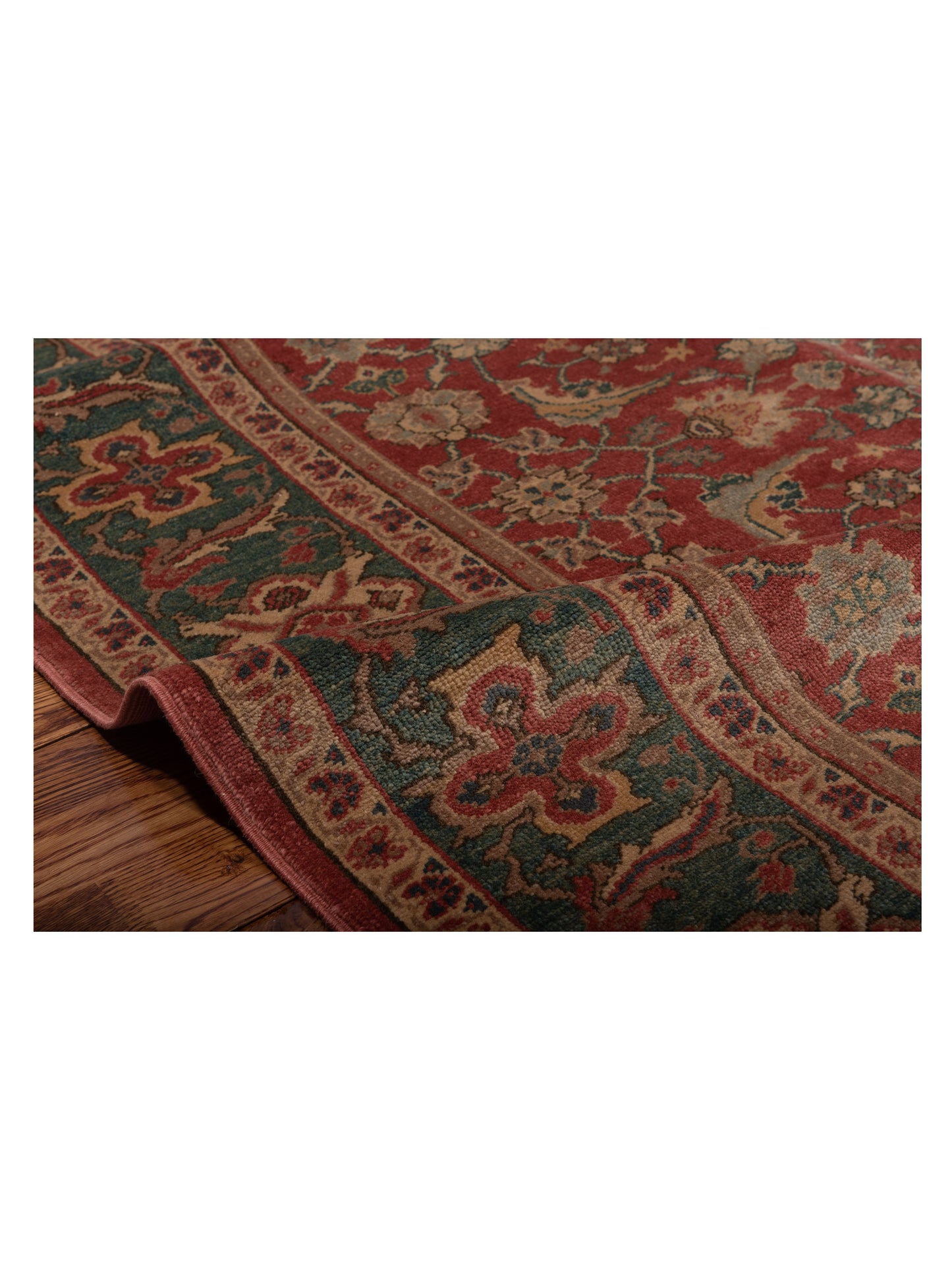 Antique Loom 120629 Rust Green 8x9.8 Hand Knotted Rug
