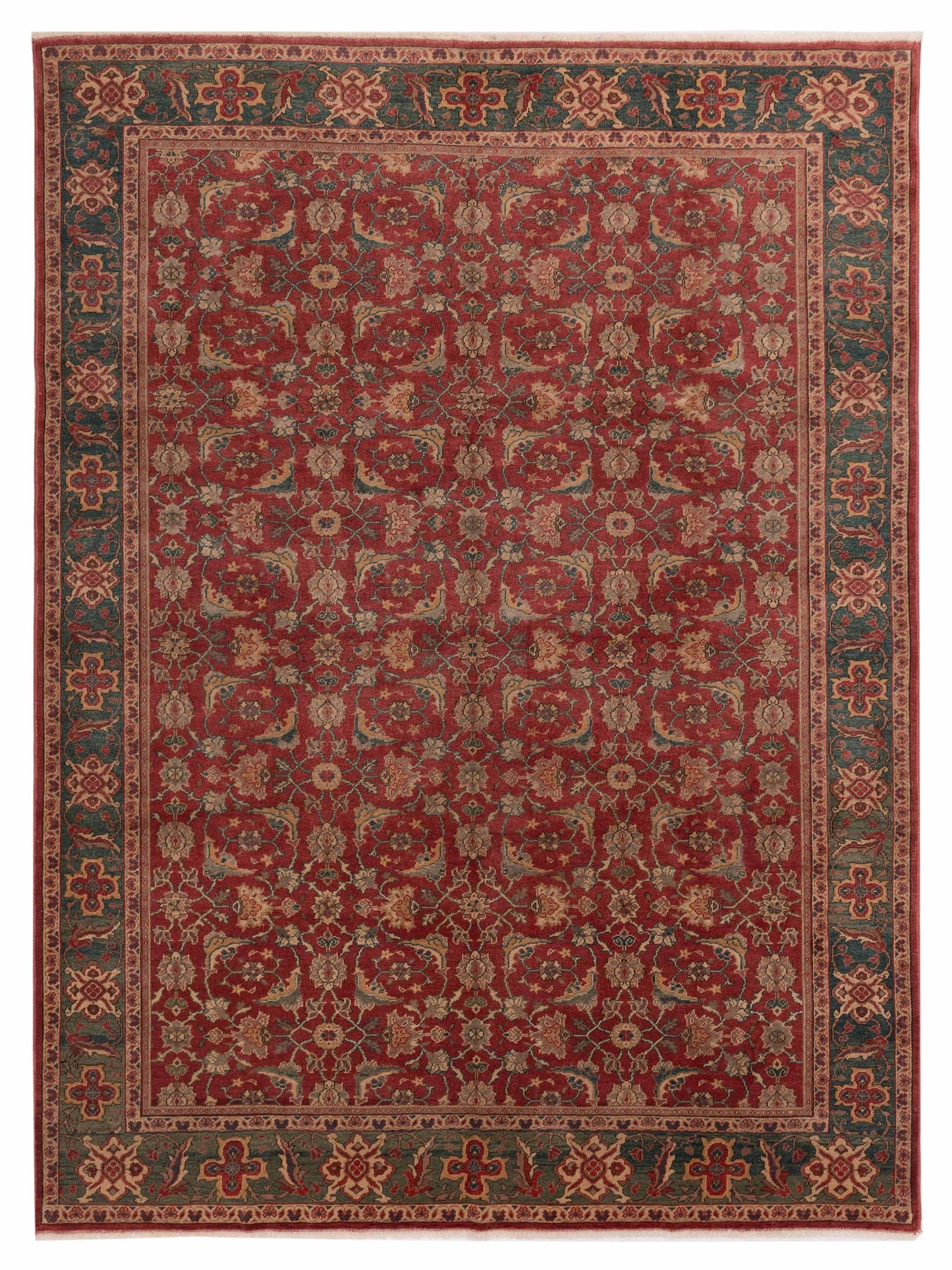 Pasha Antique Loom Rust Green Traditional