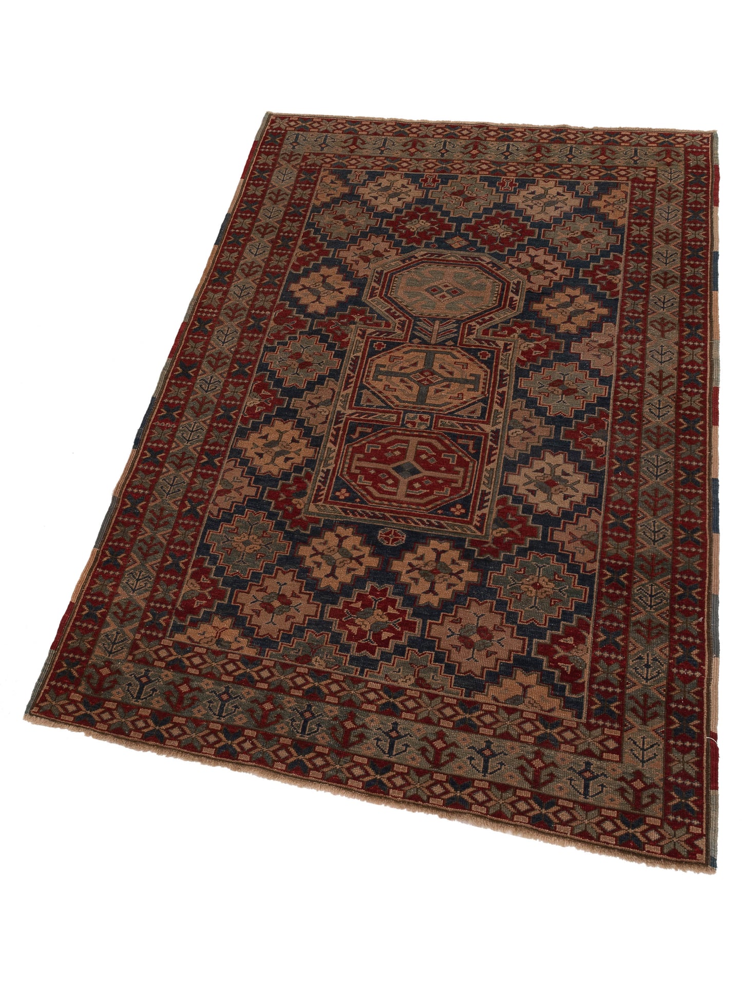 Turkish Shirwan 120651 Navy Red 4.1x6.5 Hand Knotted Rug