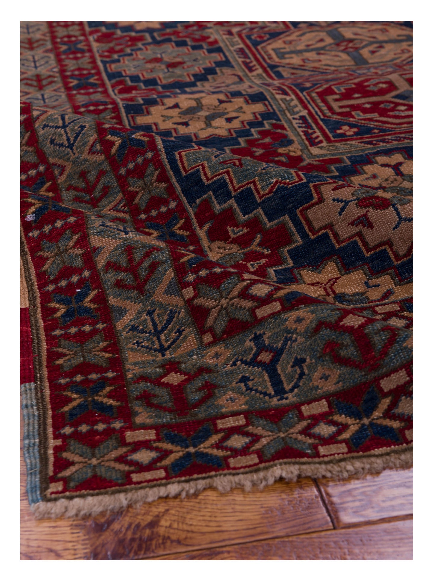 Turkish Shirwan 120651 Navy Red 4.1x6.5 Hand Knotted Rug
