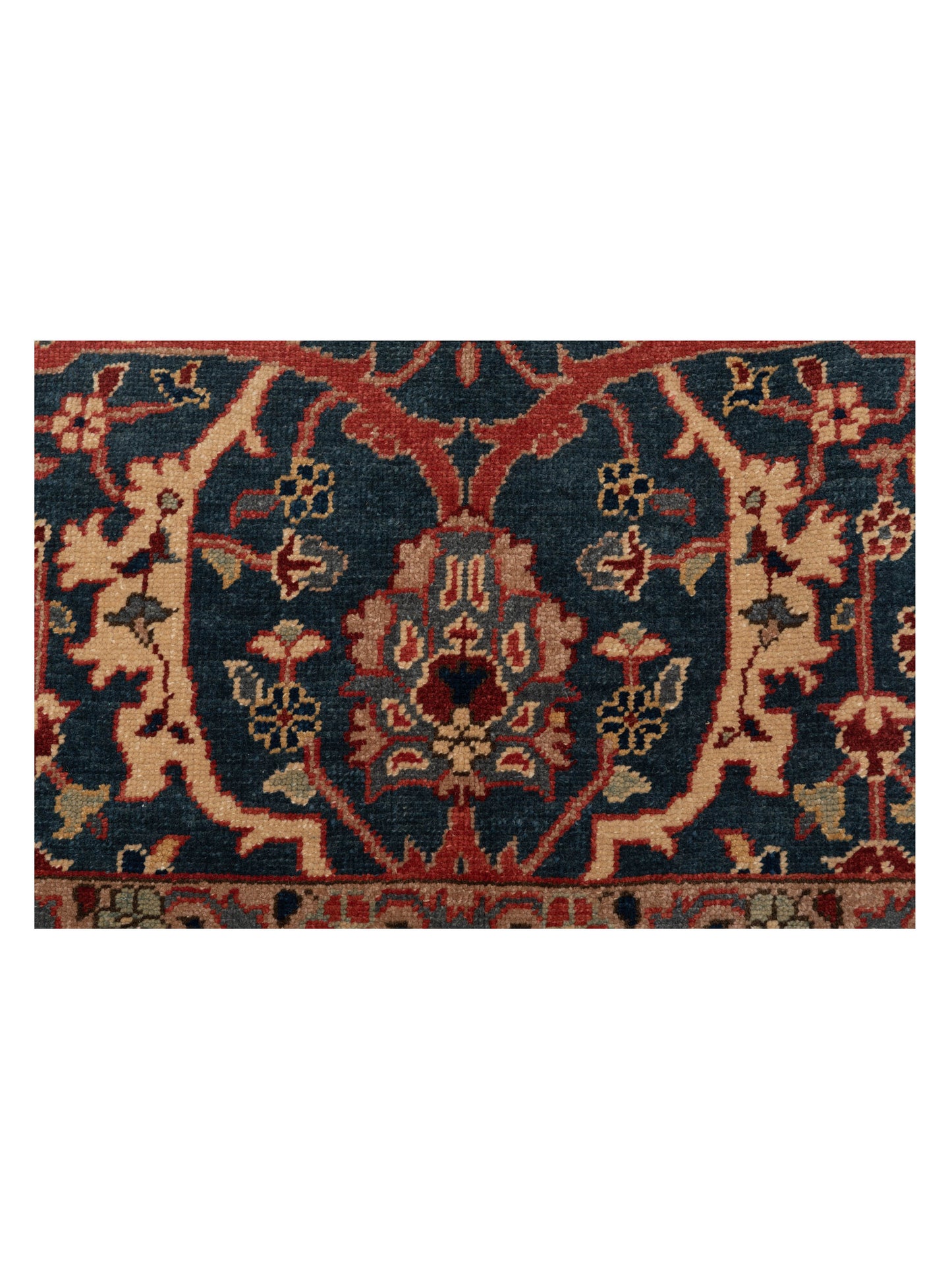 Antique Loom 120664 Blue Red 6.9x7.3 Hand Knotted Rug