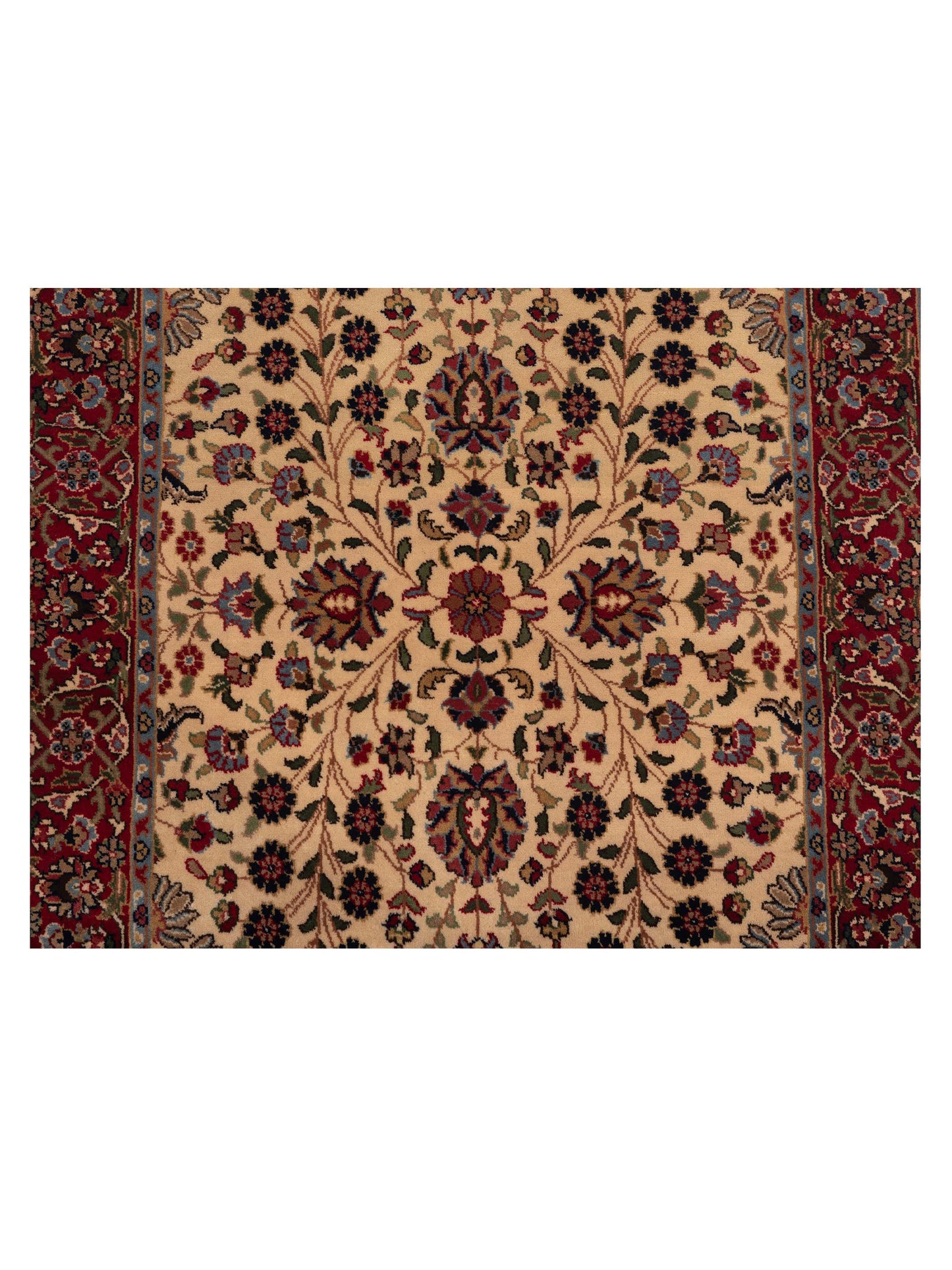 Hereke 120712 Ivory Red 3x4.6 Hand Knotted Rug
