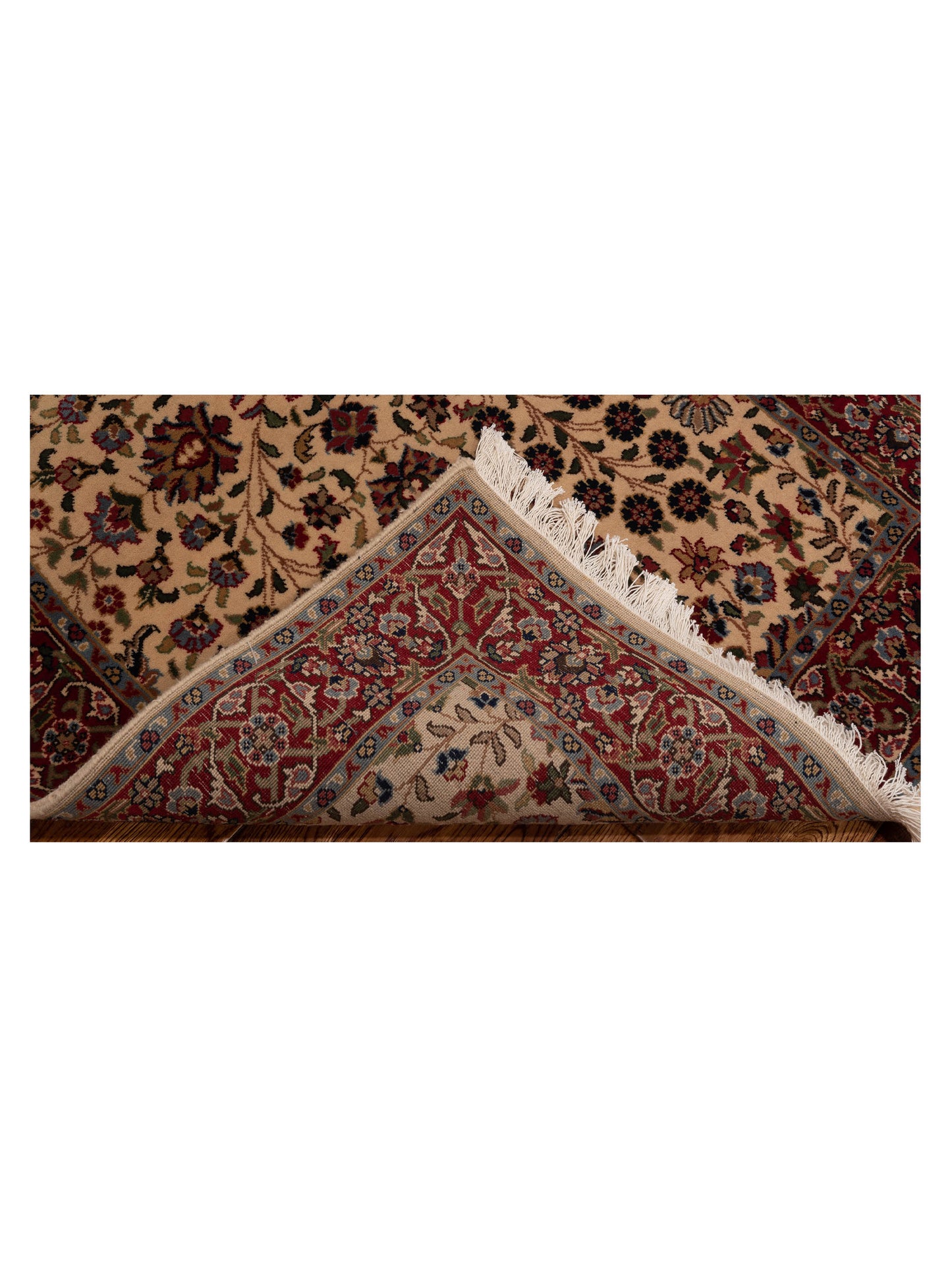 Hereke 120712 Ivory Red 3x4.6 Hand Knotted Rug