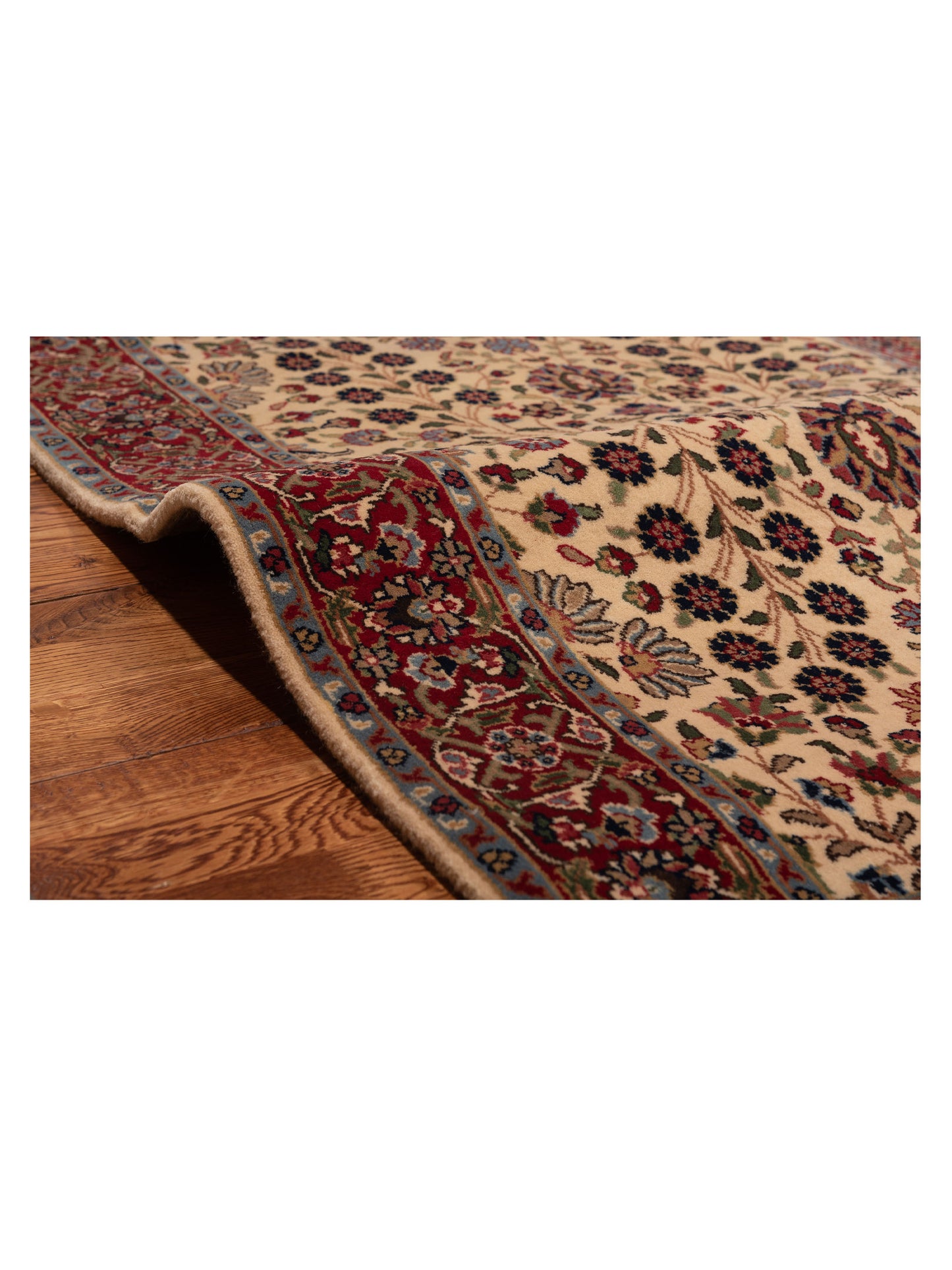 Hereke 120712 Ivory Red 3x4.6 Hand Knotted Rug