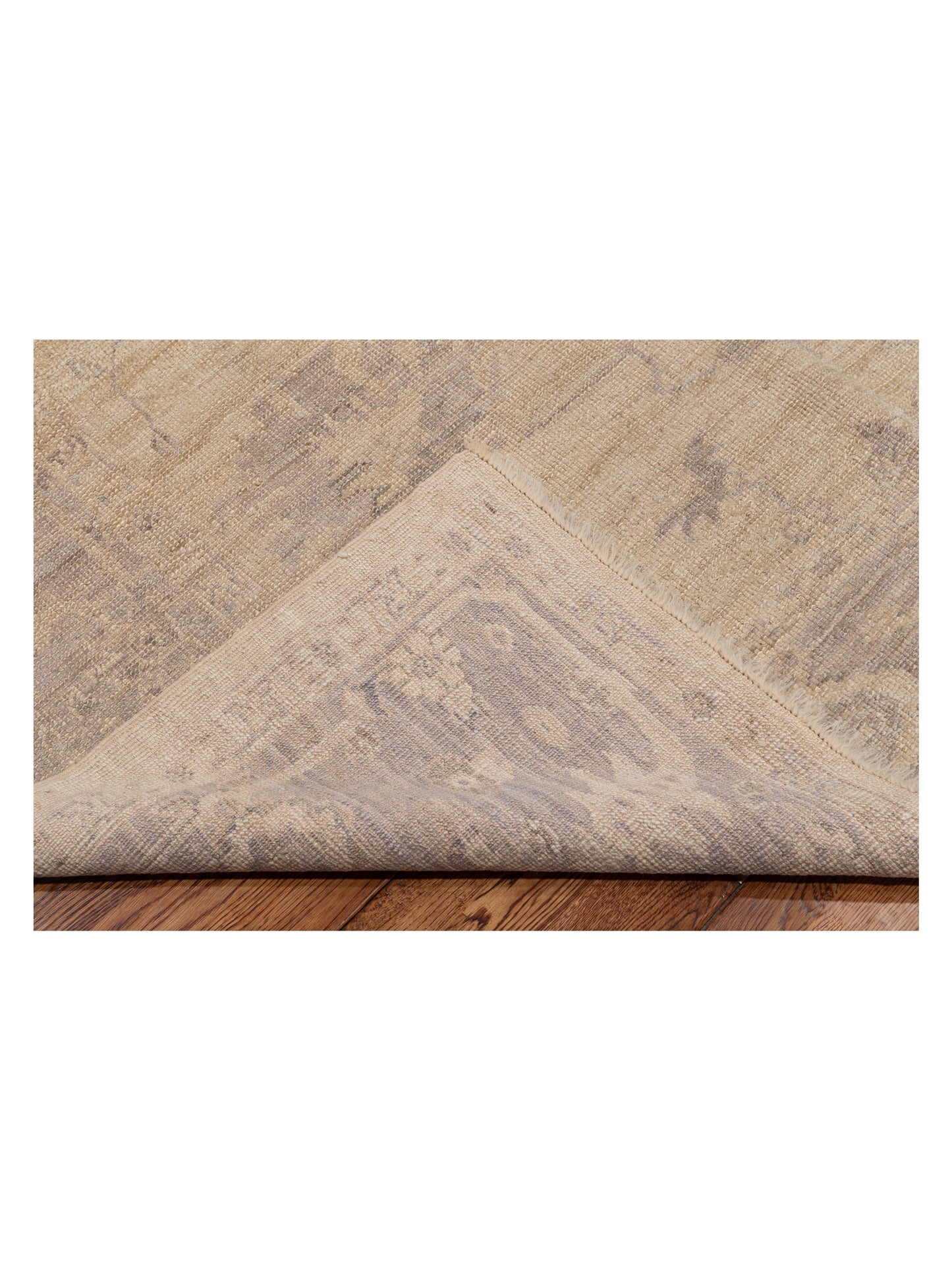 Angora Oushak 120889 Ivory Gray 7.8x9.3 Hand Knotted Rug