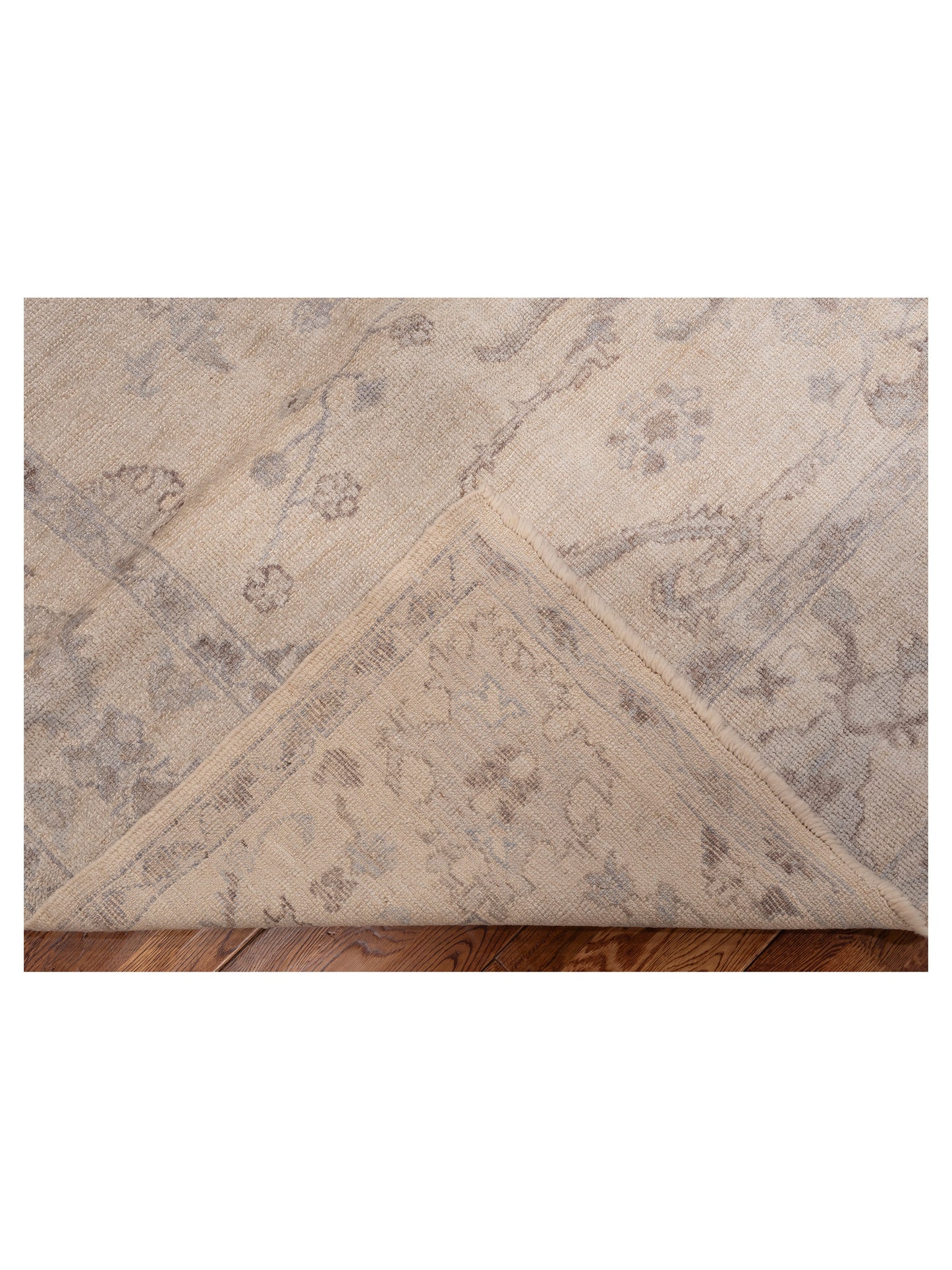 Angora Oushak 120931 Ivory Ivory 7.10x9.10 Hand Knotted Rug