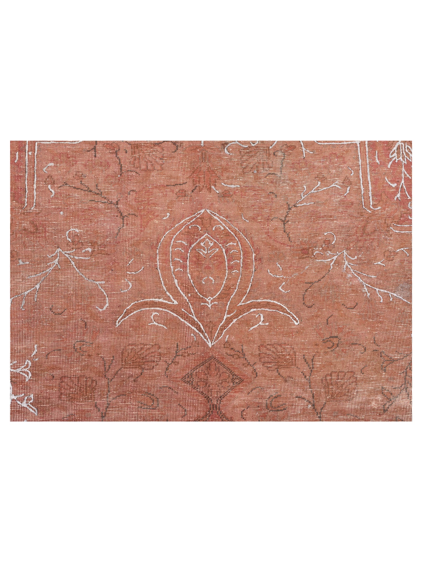Vintage 120944 Pink Silver 6.5x9.8 Hand Knotted Rug